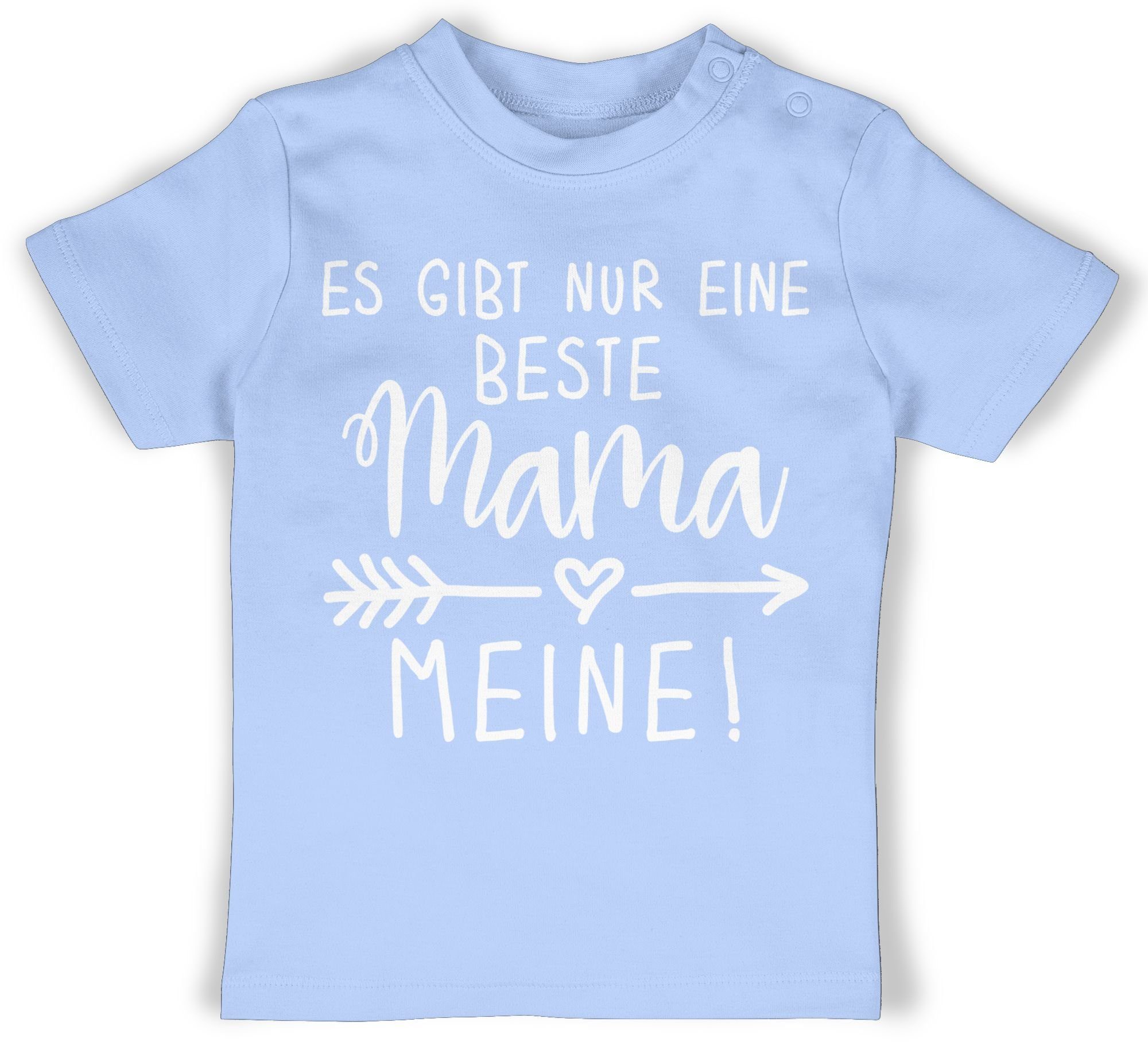 Shirtracer T-Shirt Es gibt nur eine beste Mama - Meine Mutti Muttertagsgeschenk 3 Babyblau