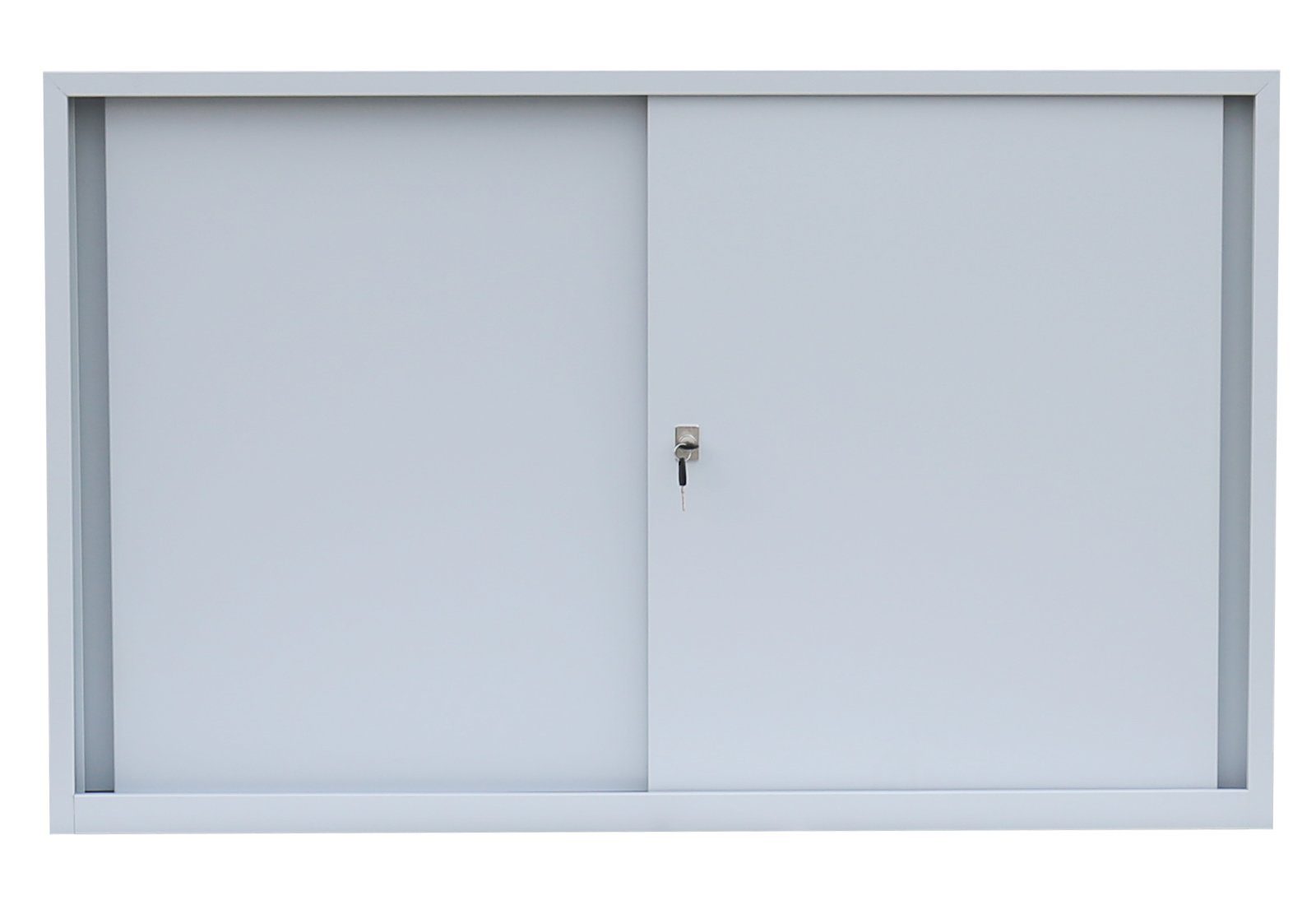 Steelboxx Schiebetürenschrank Schwebetürenschrank Sideboard aus Stahl 750 x 1200 x 450 mm (1-St) komplett montiert