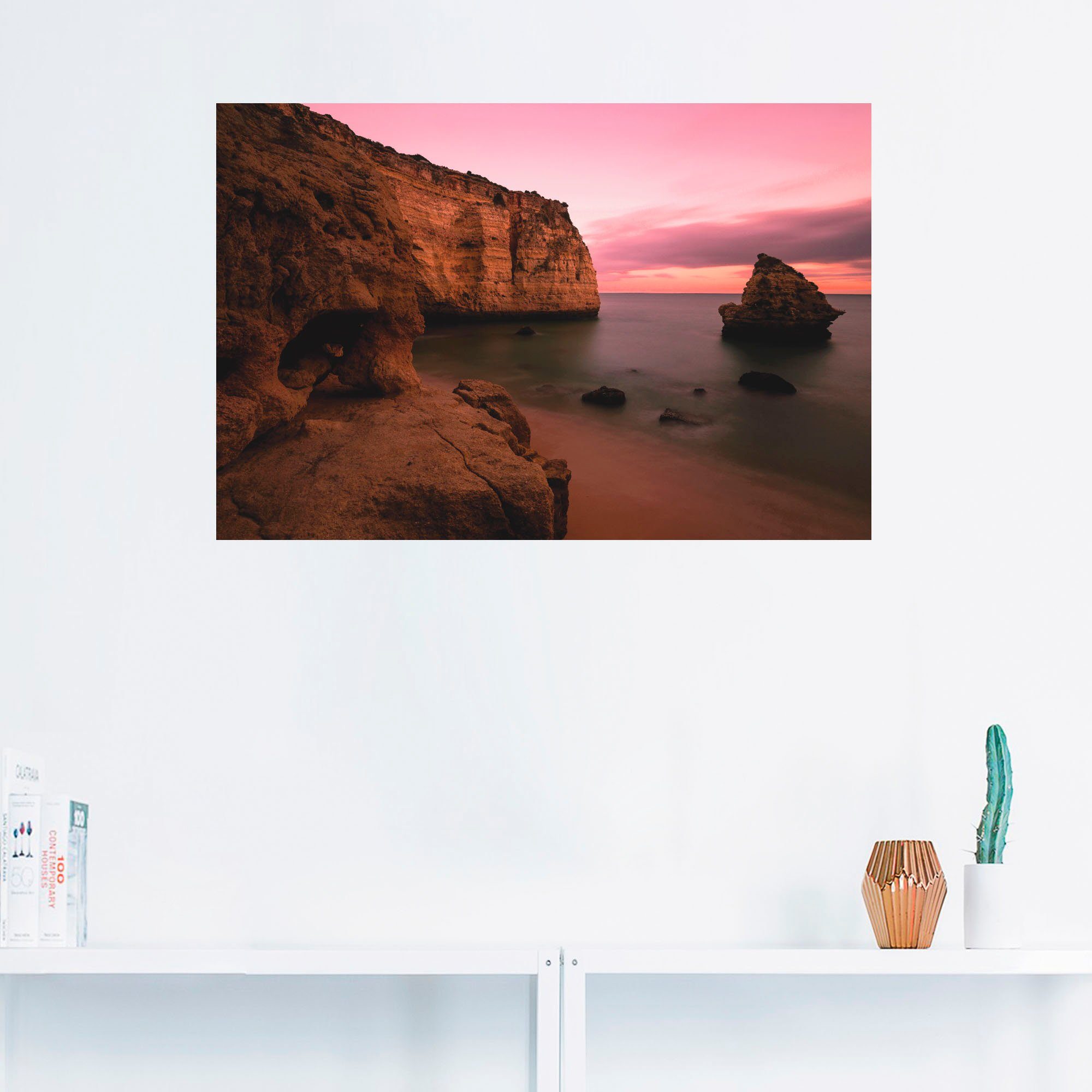 (1 oder Gewässer Wandbild als versch. Alubild, Poster Algarve, Leinwandbild, Wandaufkleber in Größen St), Artland