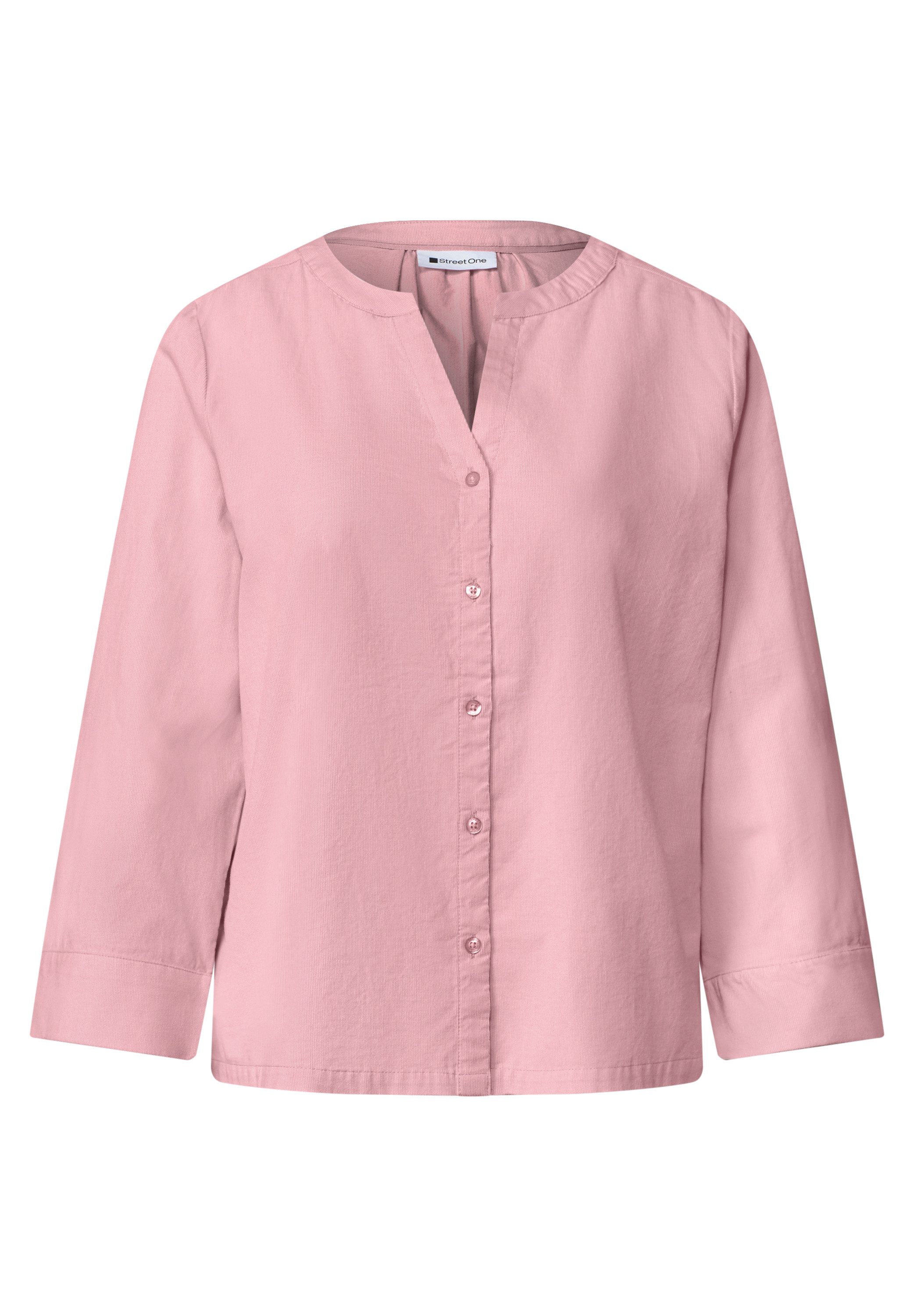 STREET ONE Shirtbluse 3/4-Arm Bluse mit Split Neck aus Cord – Bild 3 von 5