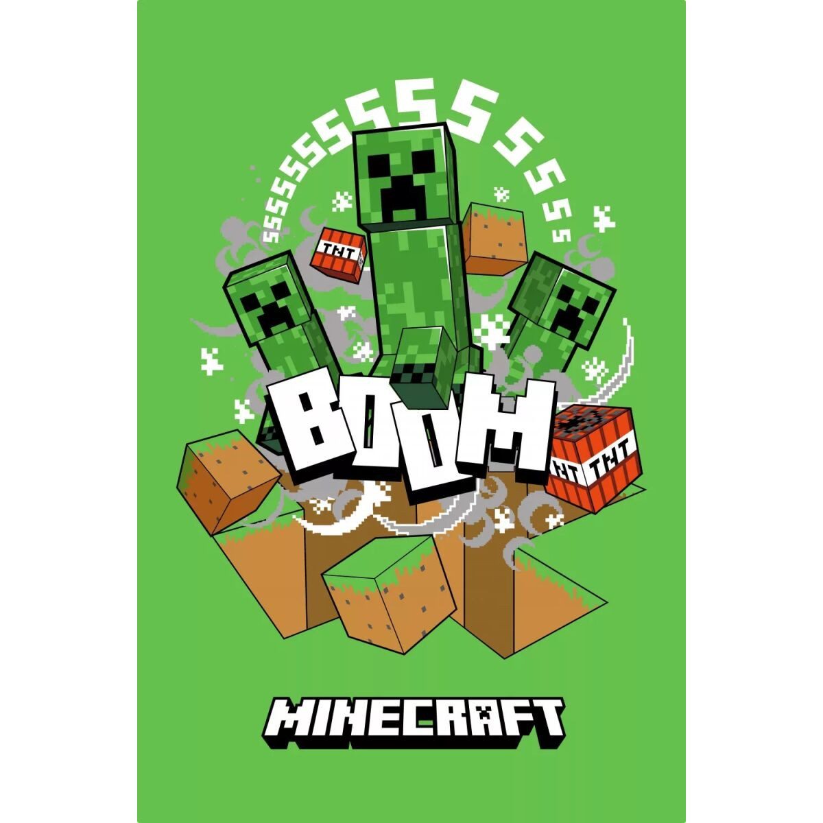 Wohndecke Minecraft Boom Creeper superweiche Polarfleece-Decke, Minecraft, Geschenkidee für Mädchen und Jungen