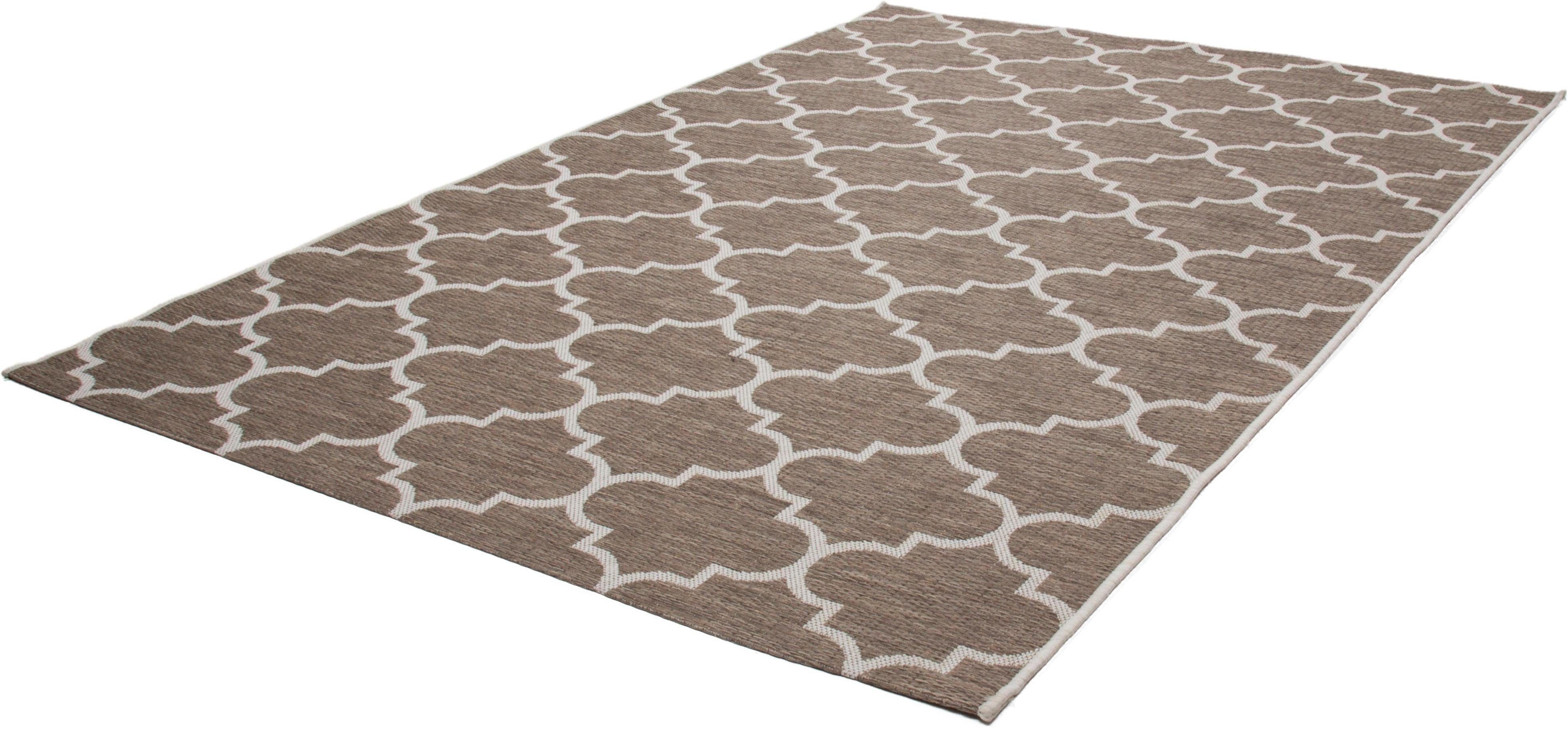 Teppich Valon, andas, rechteckig, Höhe: und Indoor beige mm, 7 Wohnzimmer Outdoor geeignet