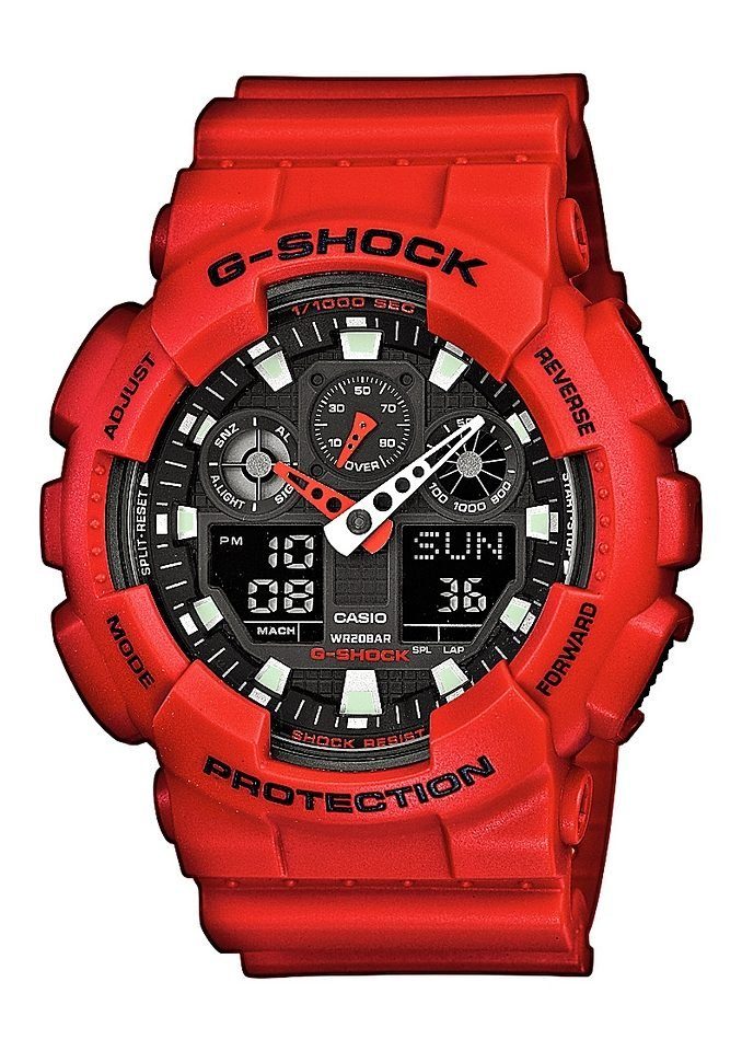 CASIO G-SHOCK Chronograph GA-100B-4AER, Quarzuhr,Armbanduhr,Herrenuhr,digit günstig online kaufen