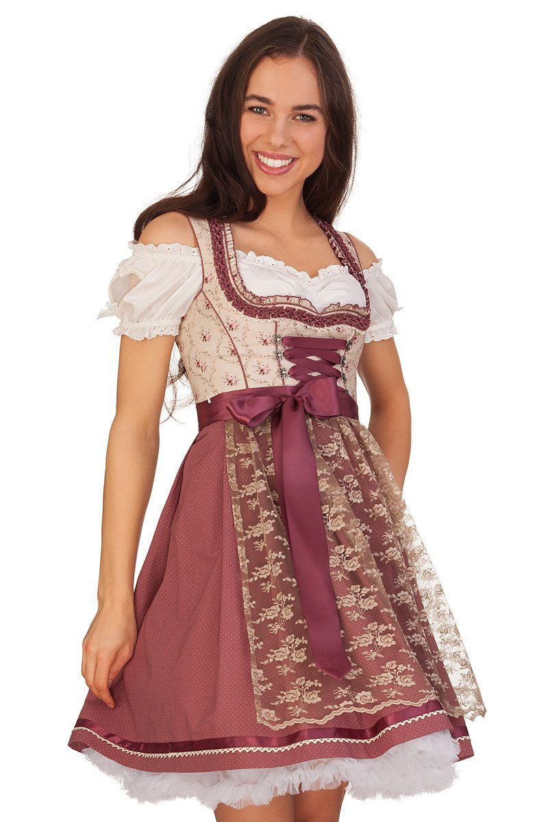 MarJo Dirndl Midi Dirndl 2tlg. - BULDA - beige