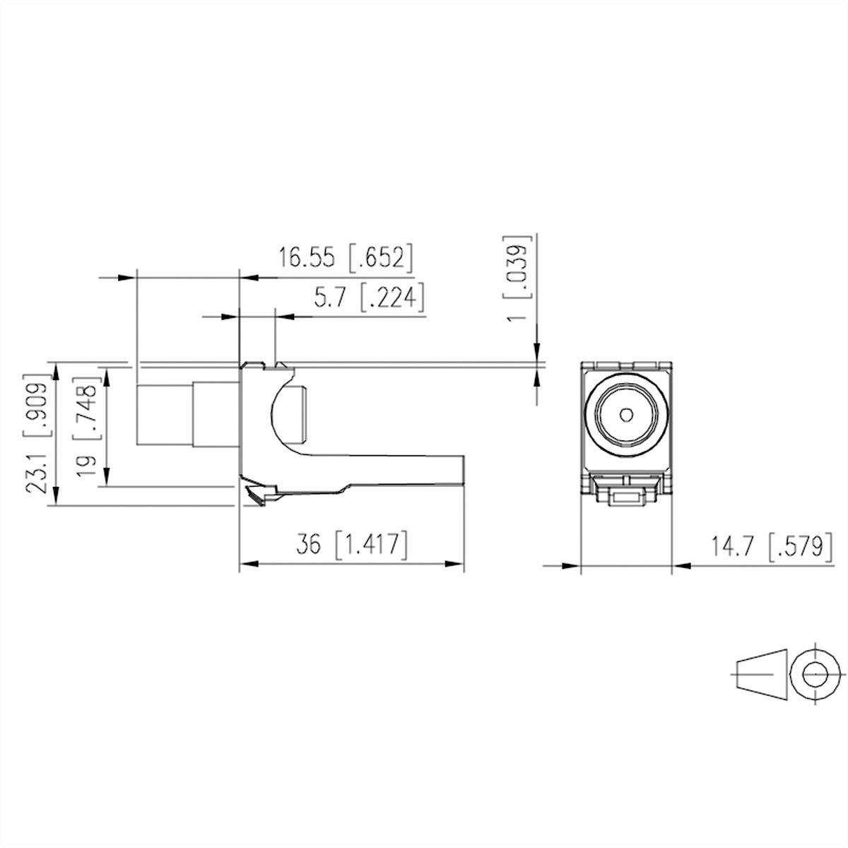 Metz Connect KOAX modul F/IEC-Stecker Netzwerk-Panel (130898-03-I)