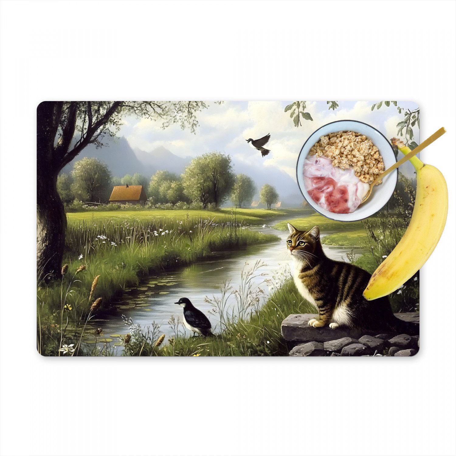 MuchoWow Platzset Nature's Charm - Ländlich - Tiere, (6-St), Platzsets, Tischset, Abwaschbar, Tischsets, Platzdeckchen – Bild 4 von 5