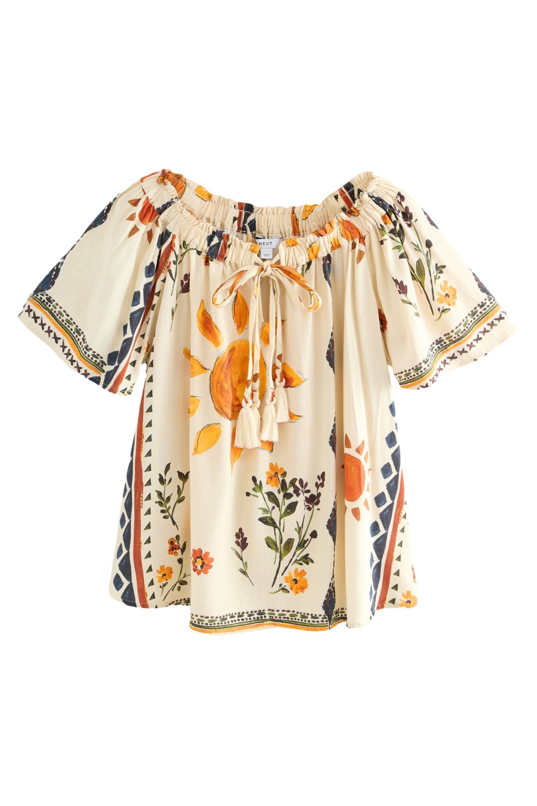 Next Blusenshirt Kurzärmliges Bardot-Oberteil mit Neckholder günstig online kaufen