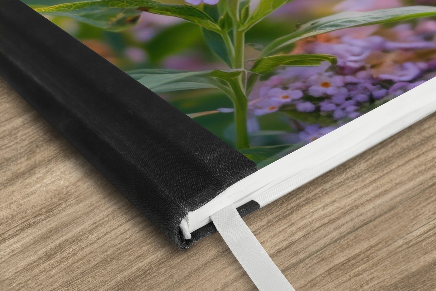 Thumbnail - MuchoWow Notizbuch Verschnörkelt - Schmetterling - Lila - Blumen, Notebook, Notizblock a5, Tagebuch, Journal Liniert
