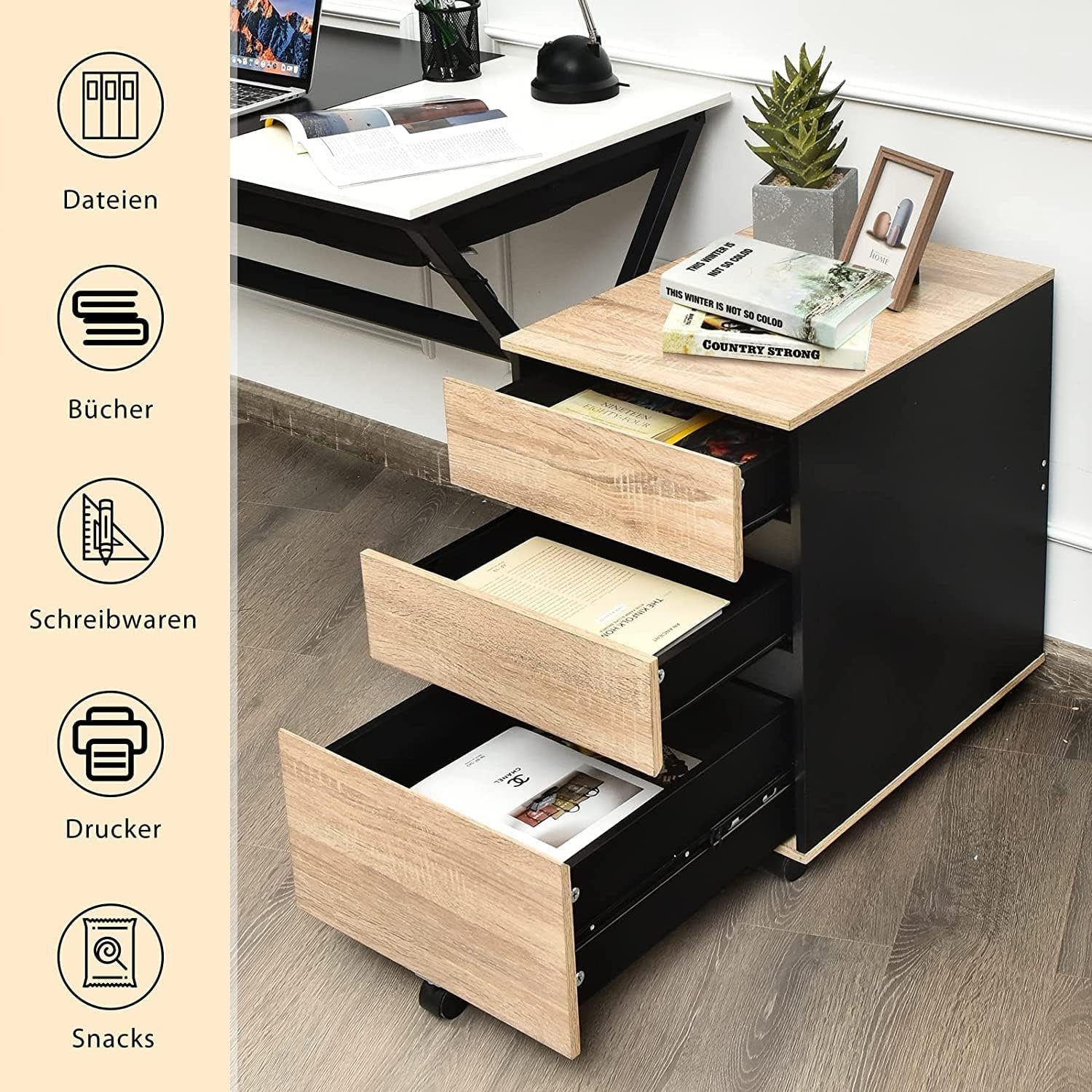 GIANTEX Rollcontainer Mit 5 Schubladen & Schran Produktbild-Vorschau 7