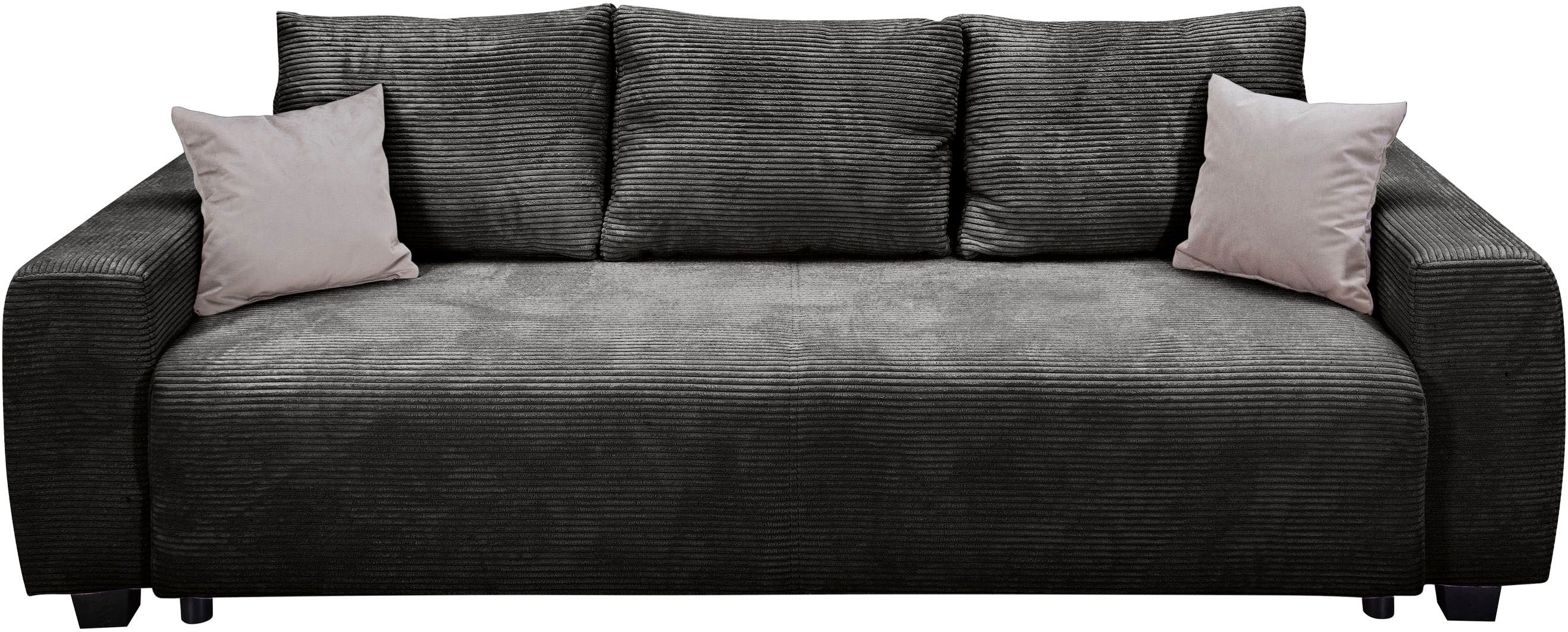 OTTO home Schlafsofa Bella B: 241 cm, Liegefl. 142x194 cm mit Bettkasten & Zierkissen, Schlafsofa Classic,Premium,Lux erhältlich,wahlweise Taschenfederkern