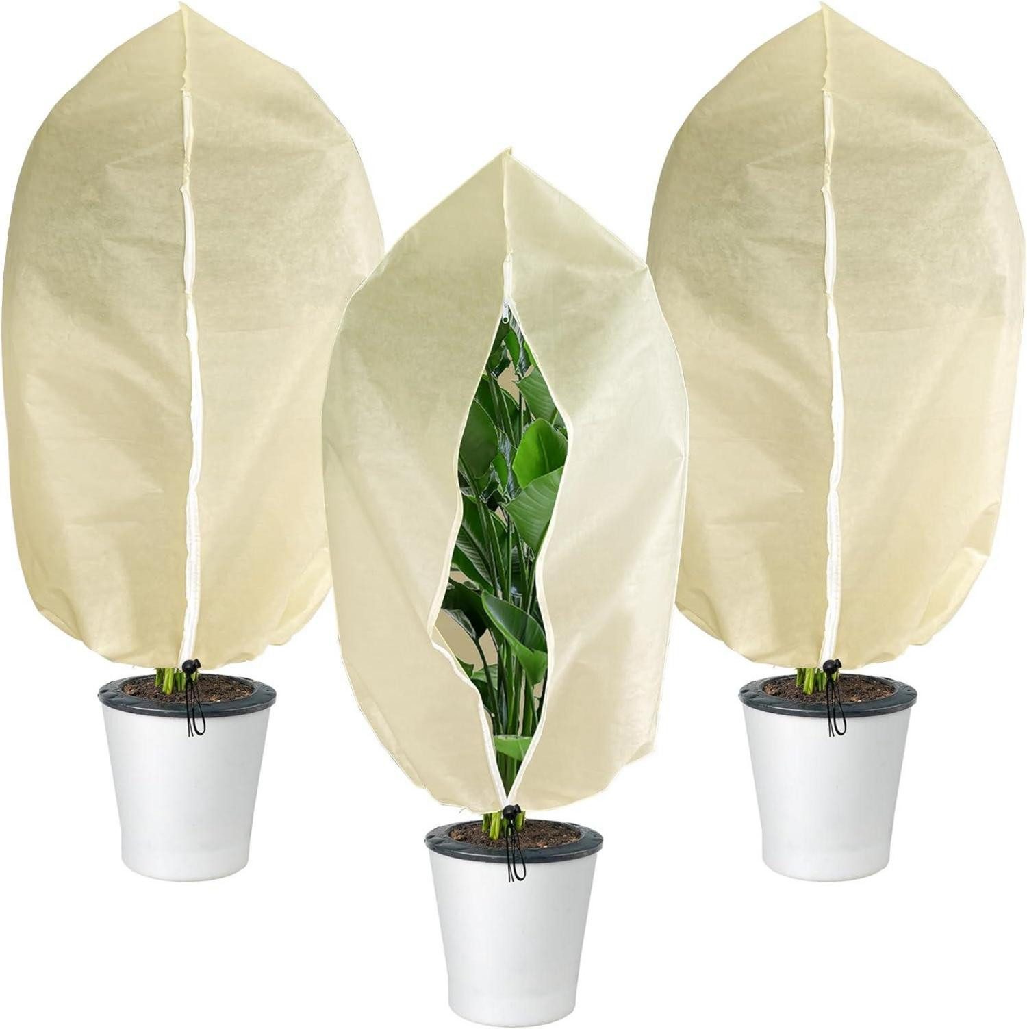 Abdeckhaube Winterschutz Pflanzen Frostschutz Kübelpflanzen 100x80cm 3er Set