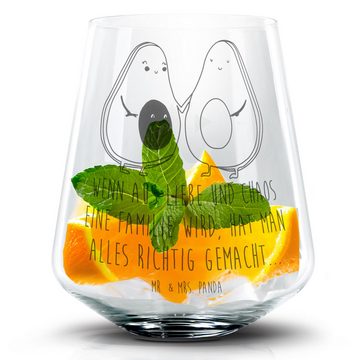 Mr. & Mrs. Panda Cocktailglas Avocado Pärchen - Transparent - Geschenk, Gesund, Cocktail Glas, Cock, Premium Glas, Laser-Gravierte Motive