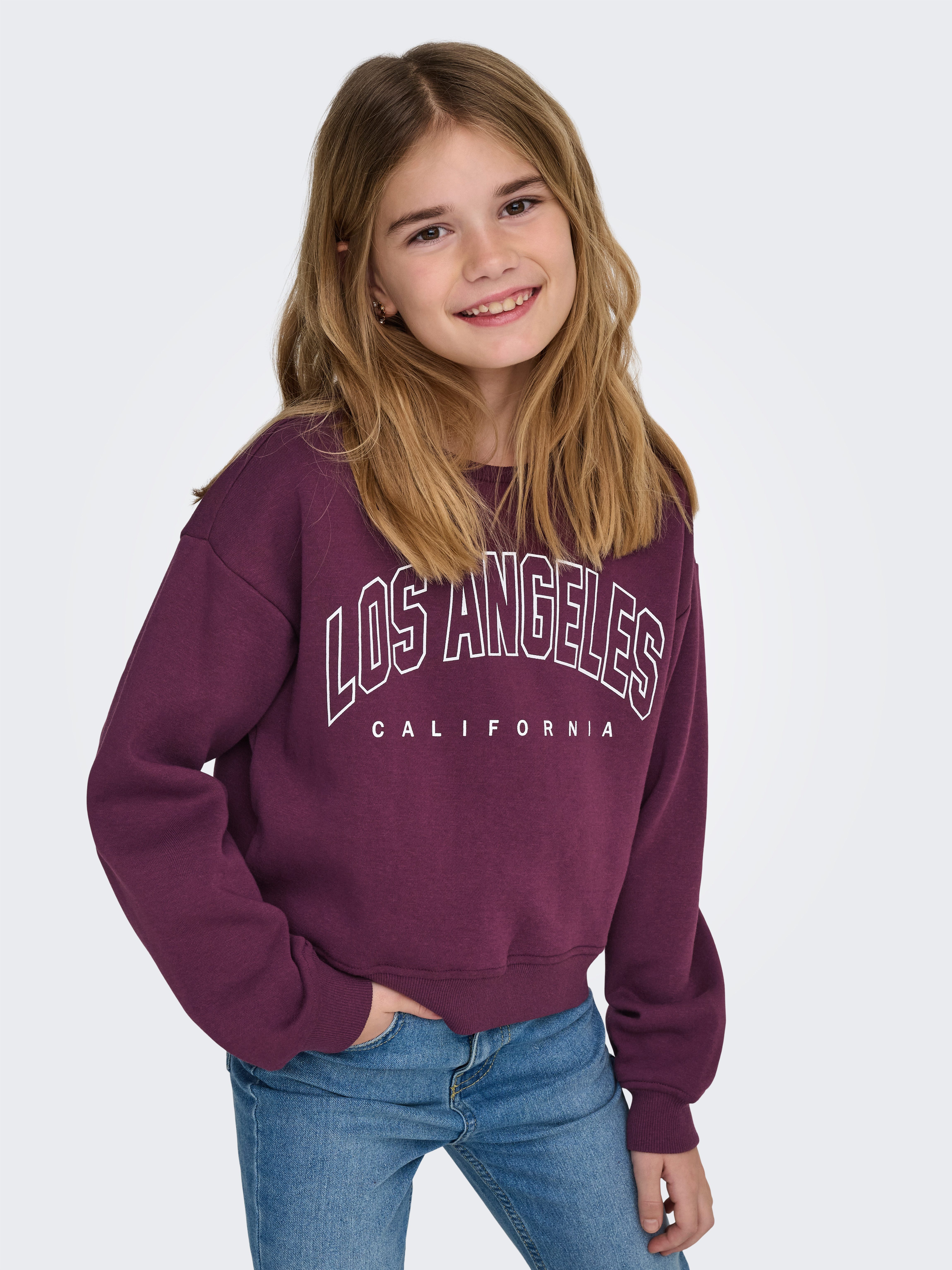 KIDS ONLY Sweatshirt KOGSWEAT LS CREW OVZ STAT SWT NOOS Baumwollmischung, loose fit – Bild 2 von 5