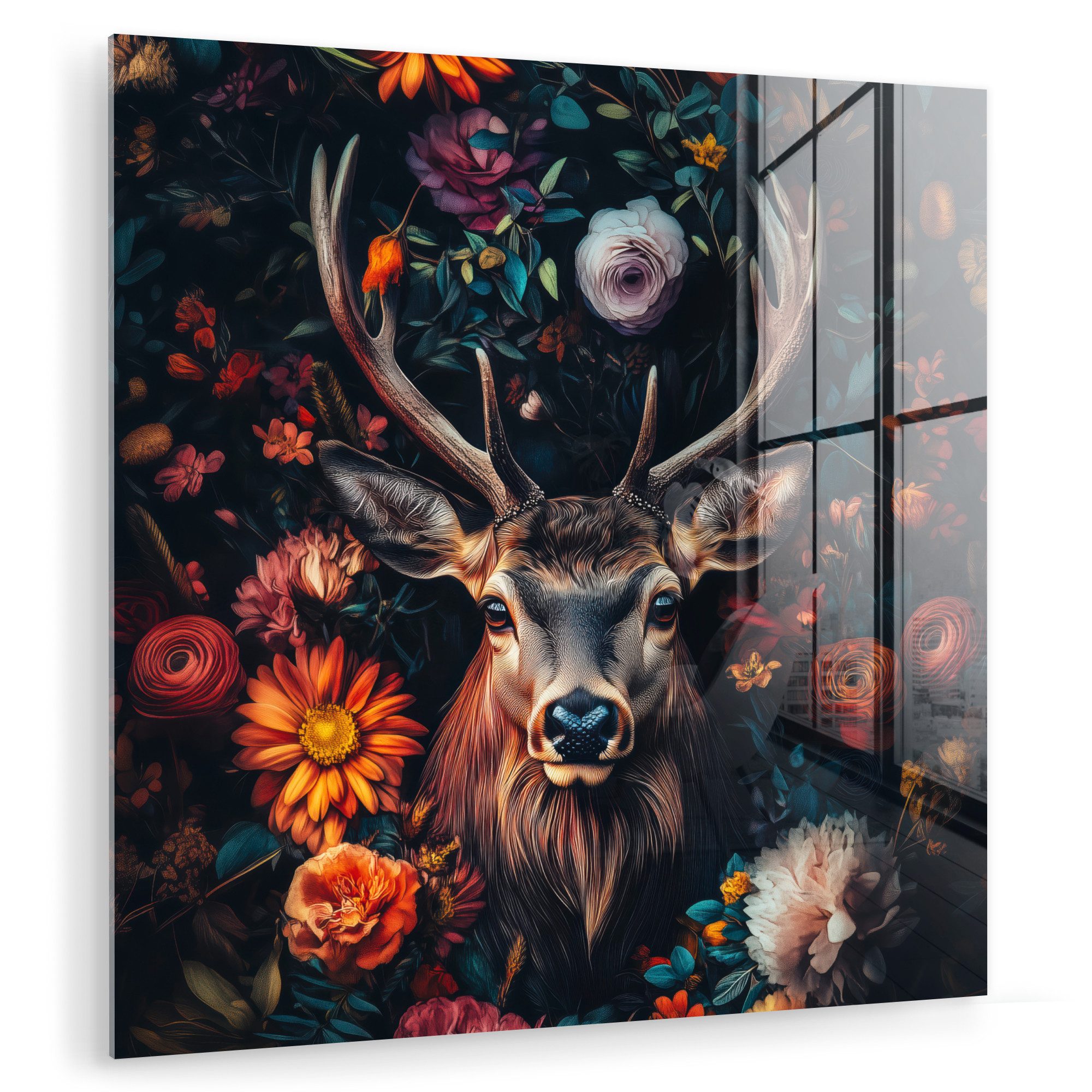 MuchoWow Acrylglasbild Hirsch - Tierporträt - günstig online kaufen
