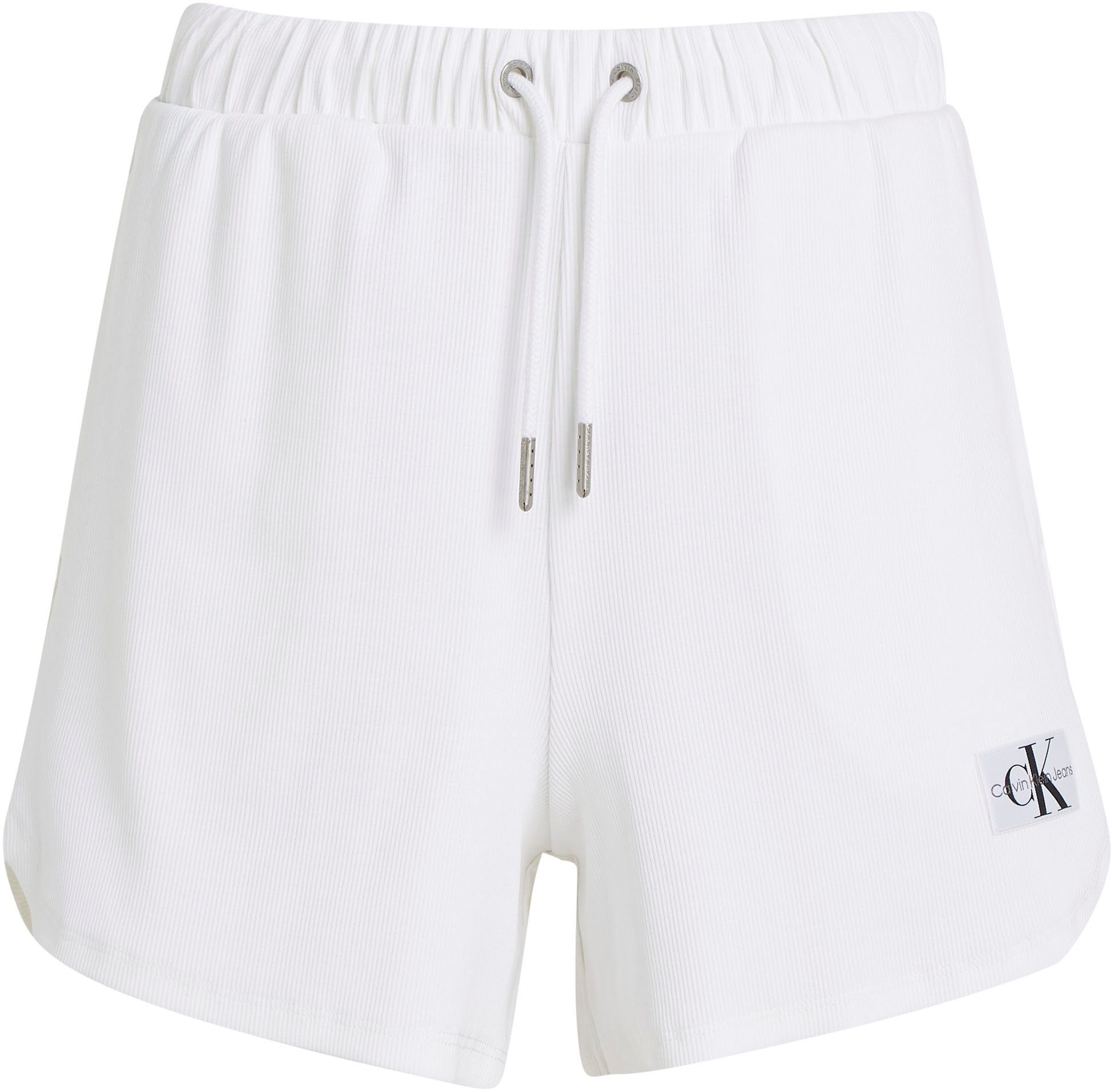 BADGE Shorts White RIB LOOSE Calvin Jeans SHORT Klein Bright