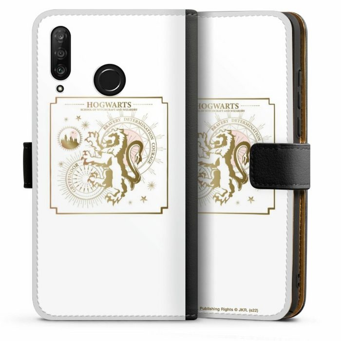 DeinDesign Handyhülle Gryffindor Harry Potter Offizielles Lizenzprodukt Huawei P30 Lite Premium Hülle Handy Flip Case Wallet Cover