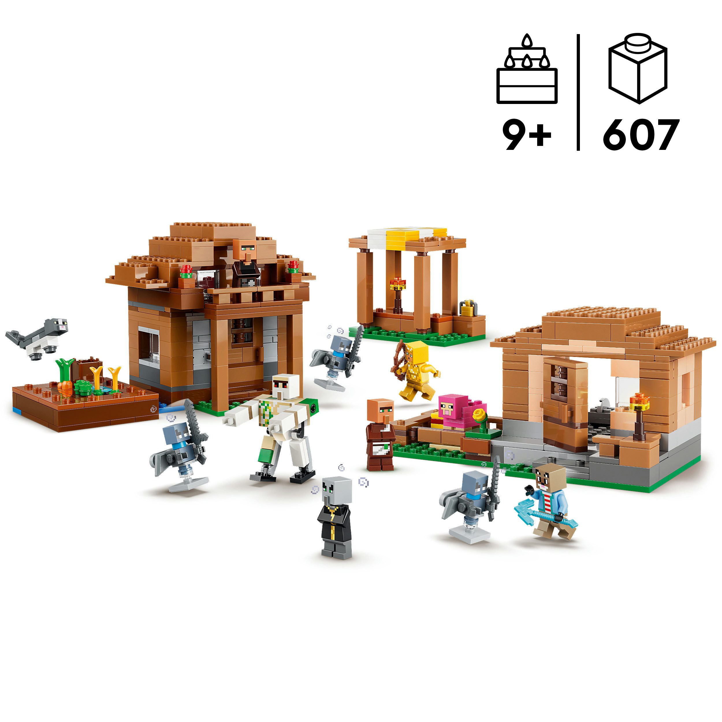 LEGO® Angriff des Magiers auf das Dorf (21596), LEGO Minecraft Konstruktionsspielsteine, (607 St), Made in Europe – Bild 3 von 5