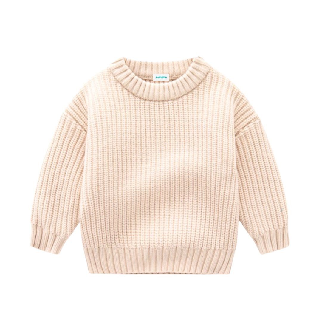 Rundhalspullover Kinder Grobstrick Pullover 'Loose' wärmend Strickpulli versch.Farben