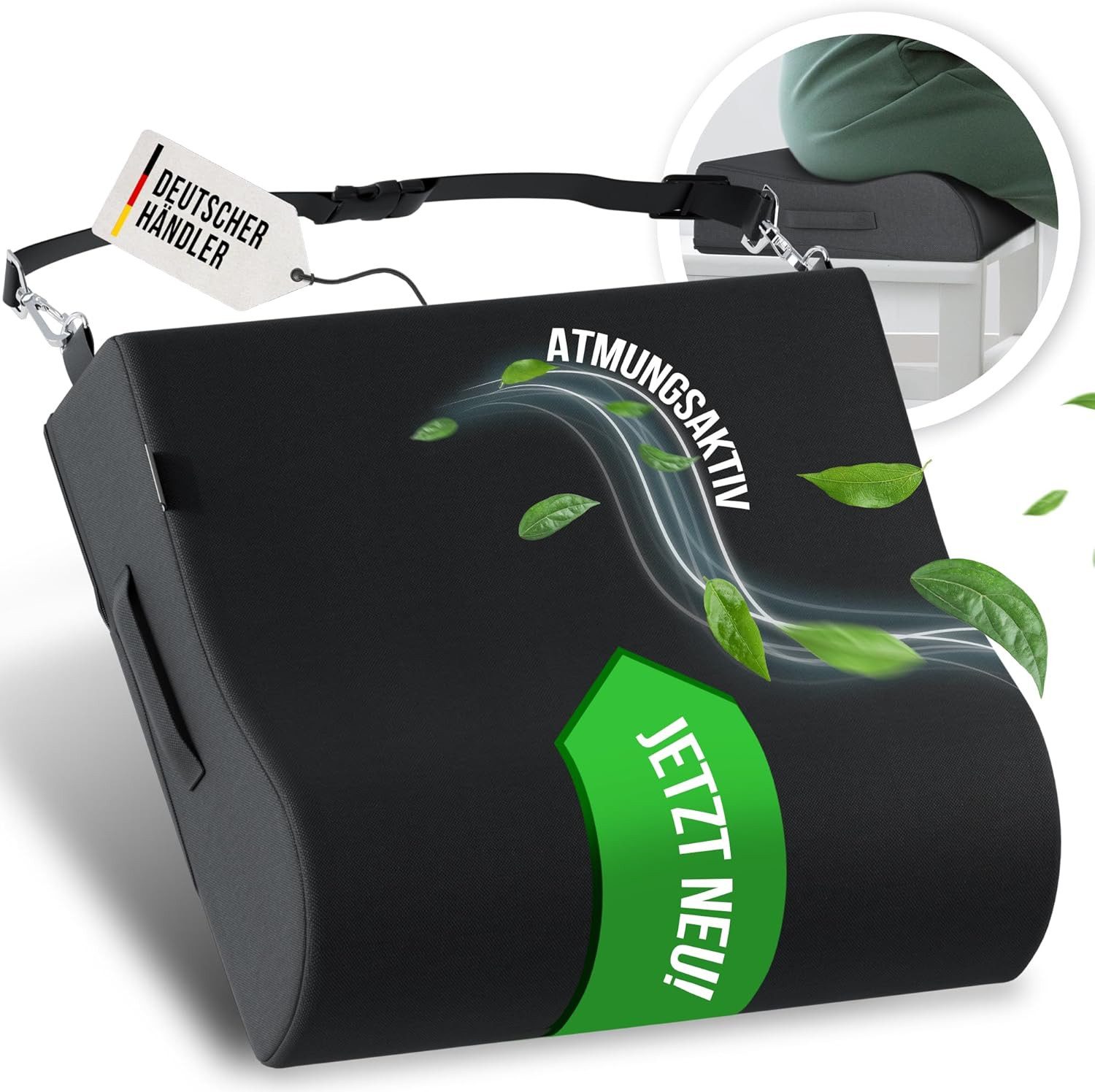 Sitzkissen Sitzerhöhung Orthopäfisches Kissen Entlastung für Rücken Abnehmbar