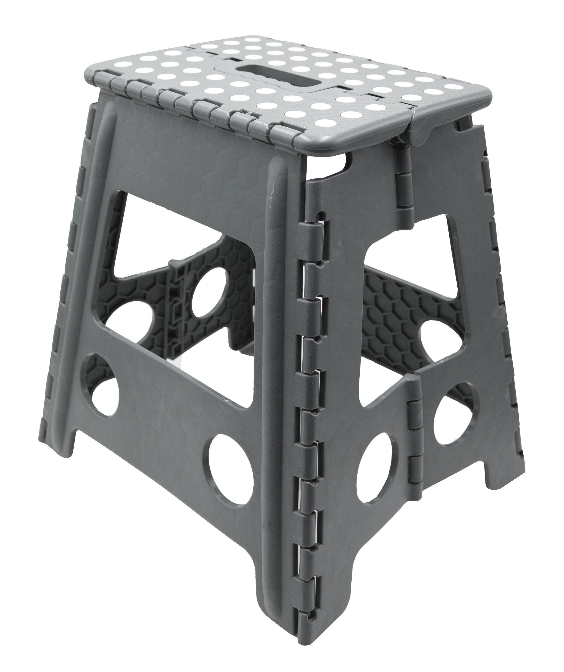 ZOLLNER Tritthocker, 100% Kunststoff, bis ca. 120 kg belastbar, Antirutschnoppen