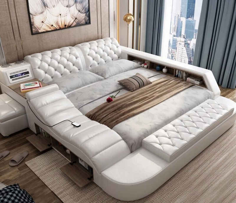 JVmoebel Bett, Luxus Doppel Multifunktion Bett Polster Wasser Betten 180x200