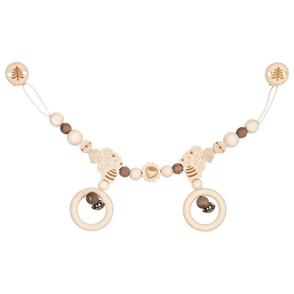 Kinderwagenkette Kinderwagenkette Eichhörnchen mit Clips, natur