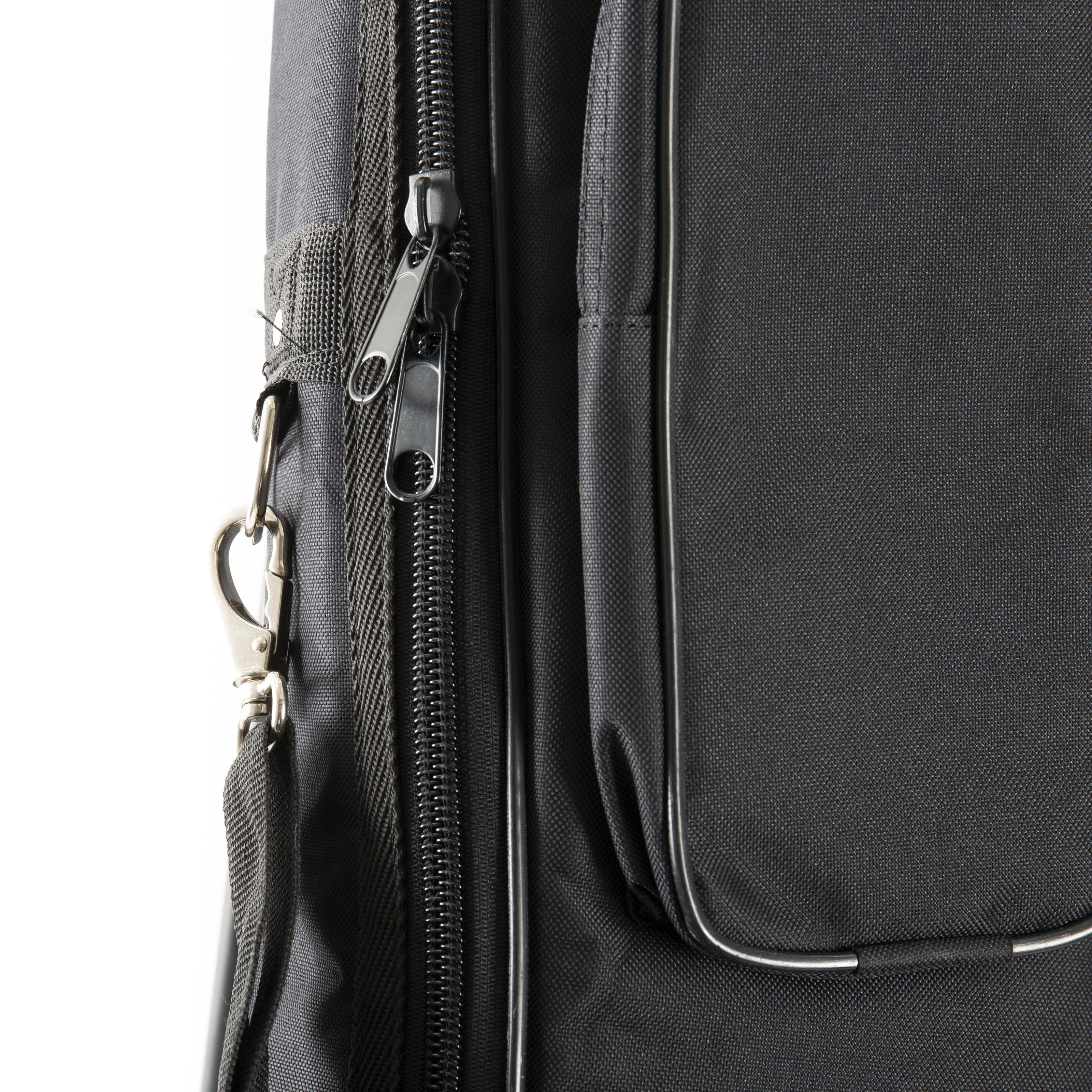 MUSIC STORE Gitarrentasche (Gigbag für 1/2 klassische Gitarre Super Deluxe wasserabweisendes Nylon 30mm Polsterung Konzertgitarren Tasche mit Zubehörfächern, Gitarrenkoffer und Gitarrentaschen, Gitarrentasche Konzertgitarre), Gigbag 1/2 klassische Gitarre, wasserabweisendes Nylon