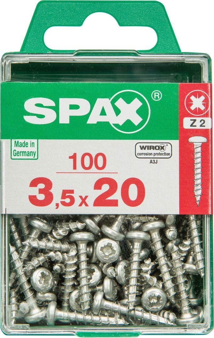 3.5 Holzbauschraube mm Universalschrauben x SPAX 20 Rundkopf Spax TX 20