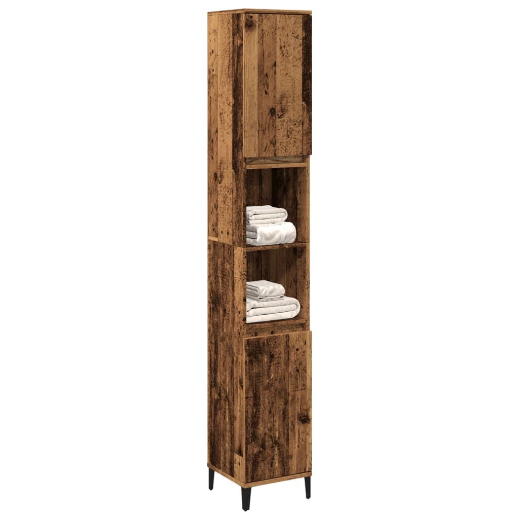vidaXL Badezimmerspiegelschrank Badschrank Altholz-Optik 30x30x190 cm günstig online kaufen