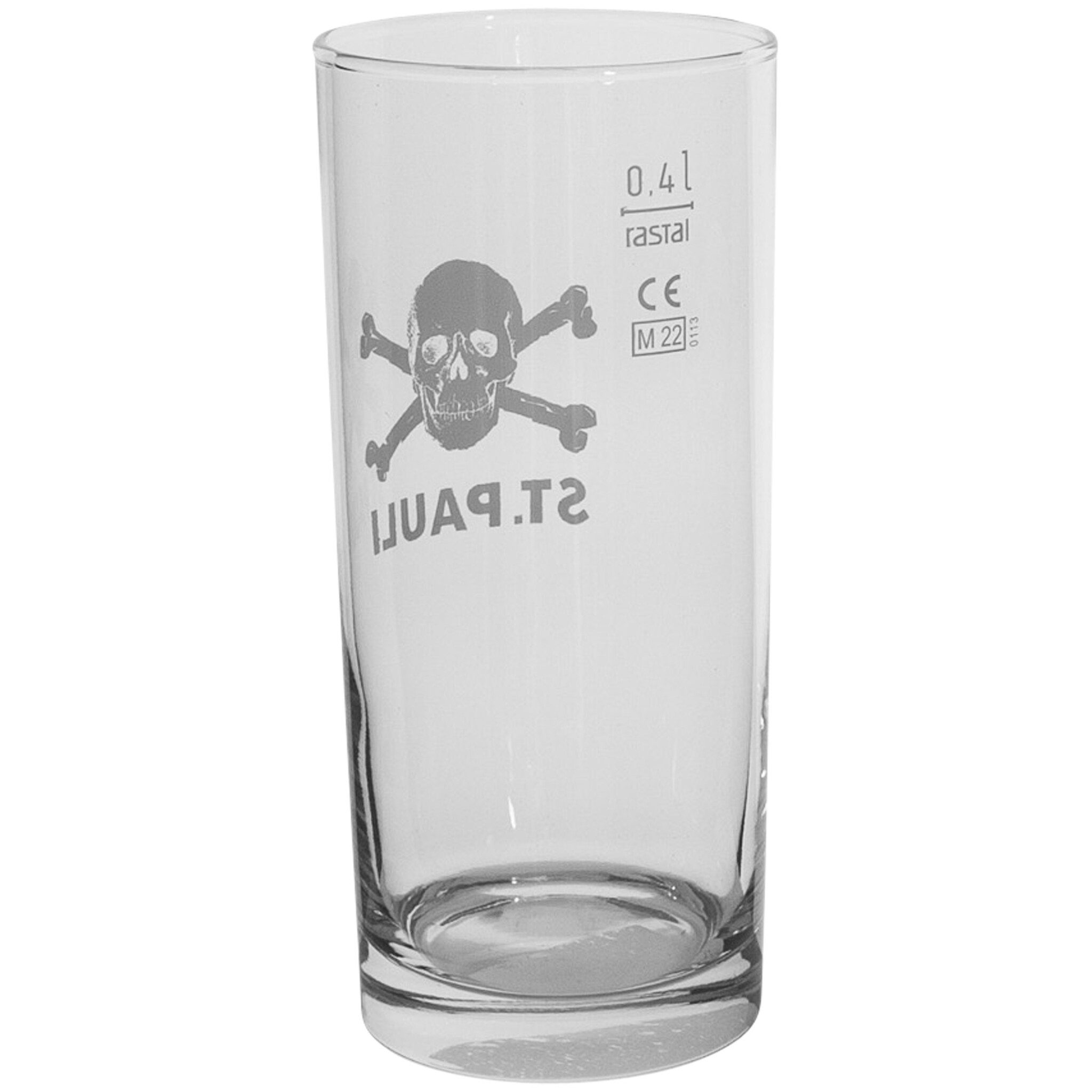 FC St. Pauli Glas FC St. Pauli - Glas Totenkopf - 0,4 L, Glas