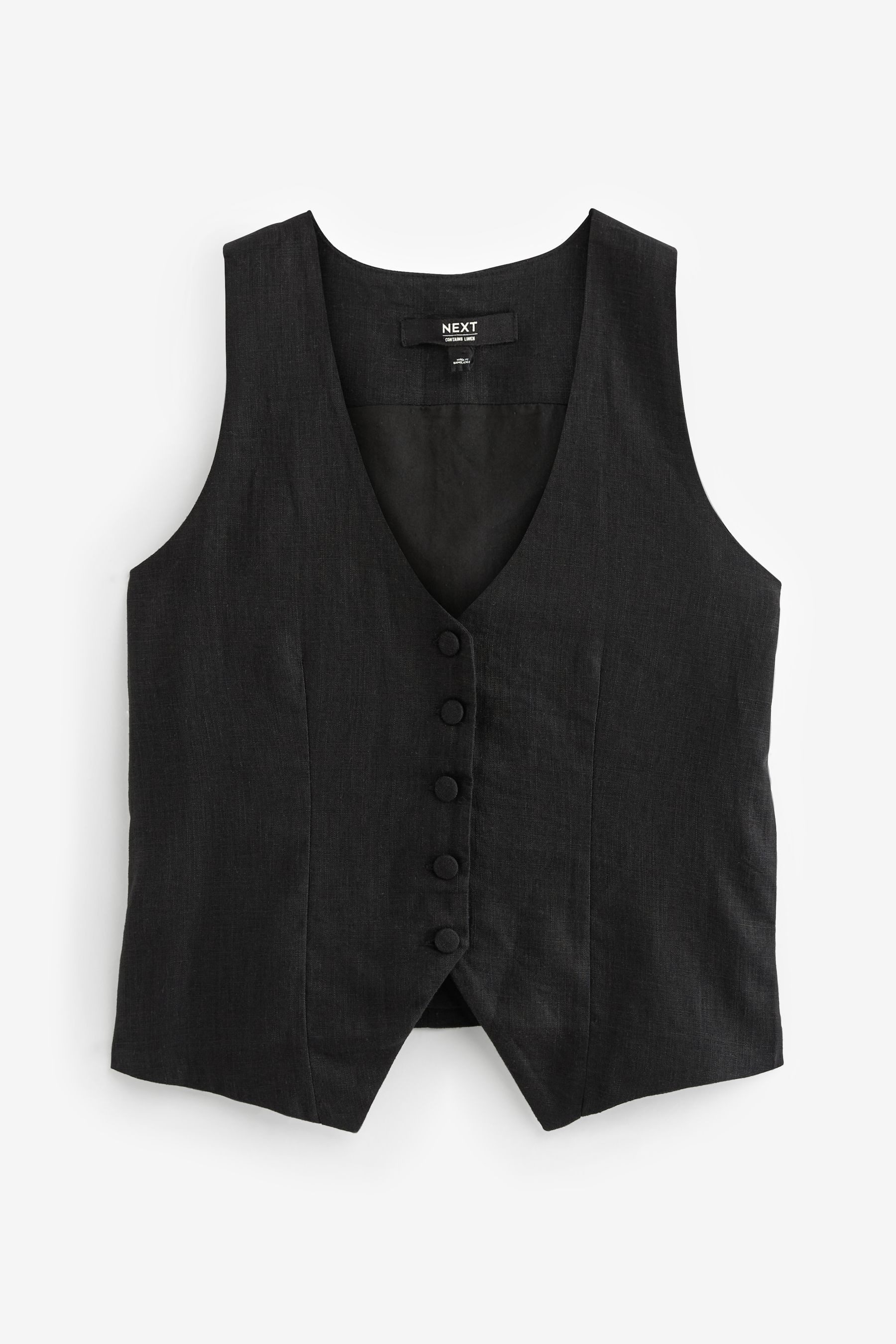 Next Anzugweste Sommerliche Weste aus Leinengemisch (1-tlg)