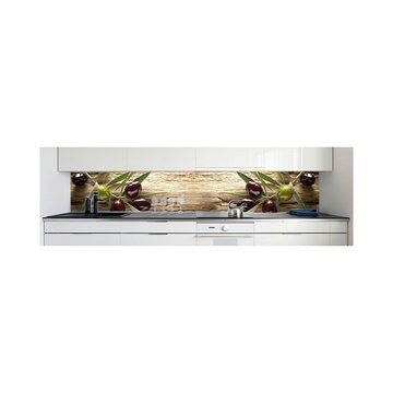 DRUCK-EXPERT Küchenrückwand Küchenrückwand Oliven Hart-PVC 0,4 mm selbstklebend