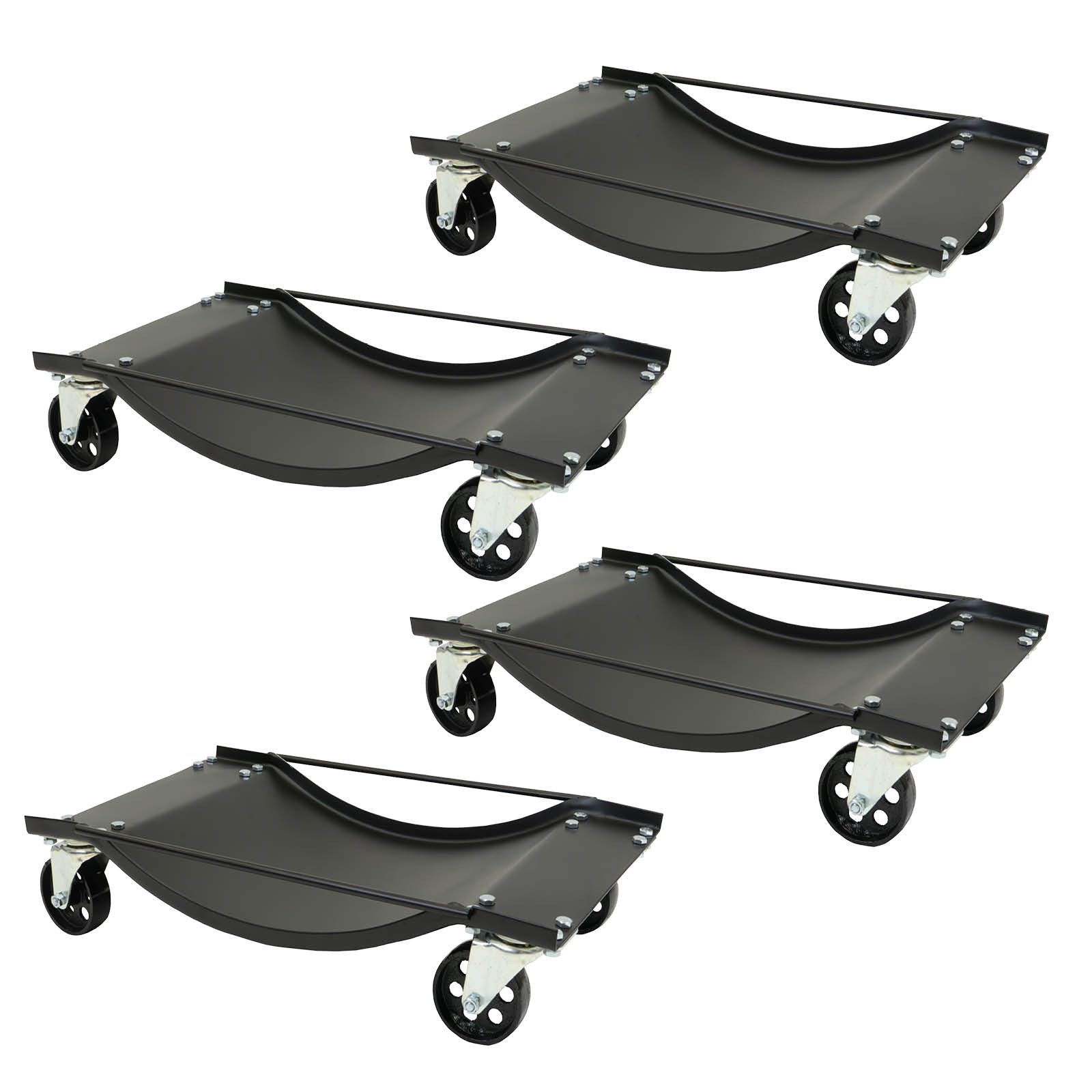 Rangierwagenheber 4x Rangierhilfe Rangierschale für PKW Rangierroller Rangierwagenheber