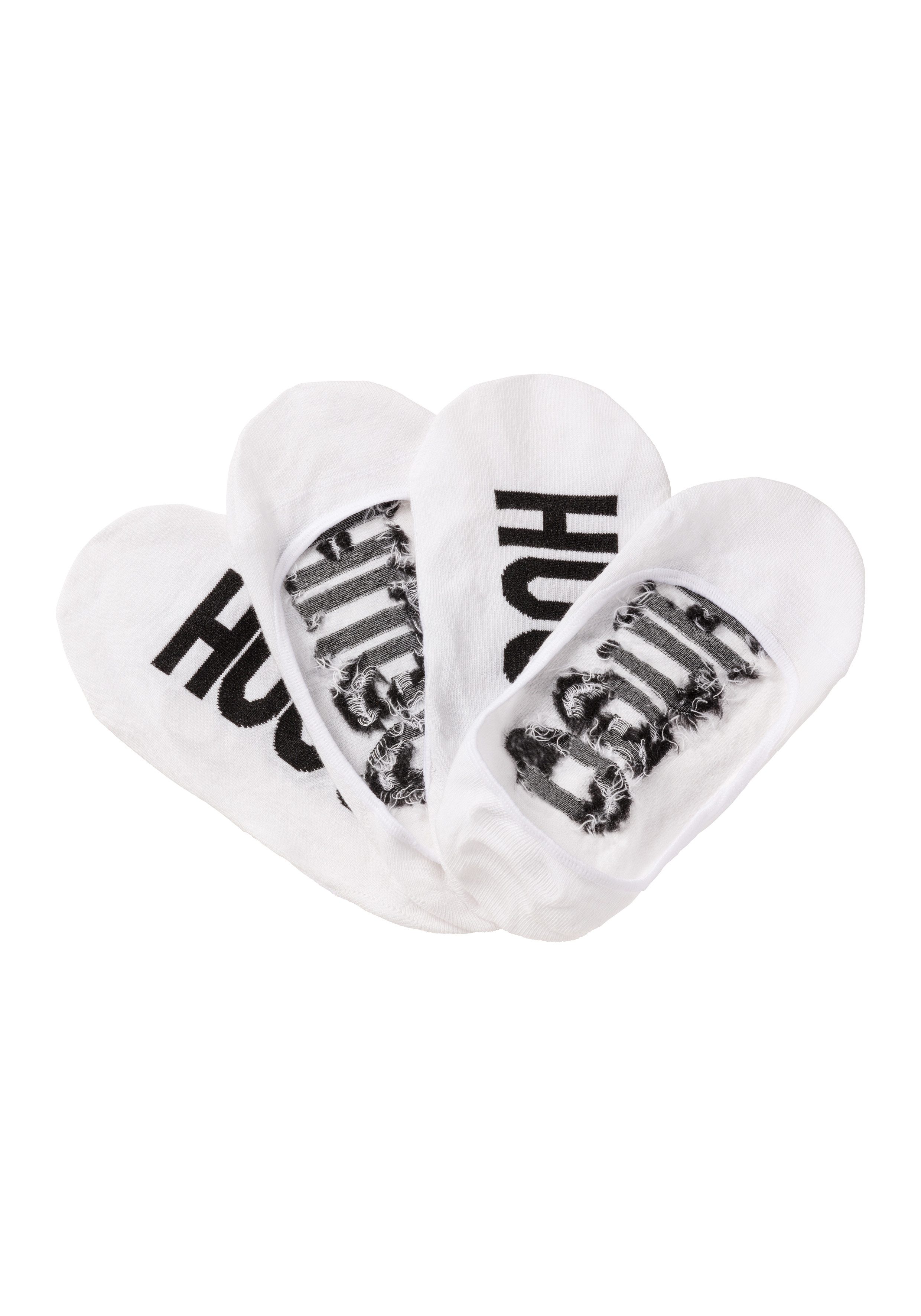 HUGO Sneakersocken 2P INVISIBLE W (Packung, 2-Paar, 2er) mit HUGO Logoschriftzug unter der Sohle
