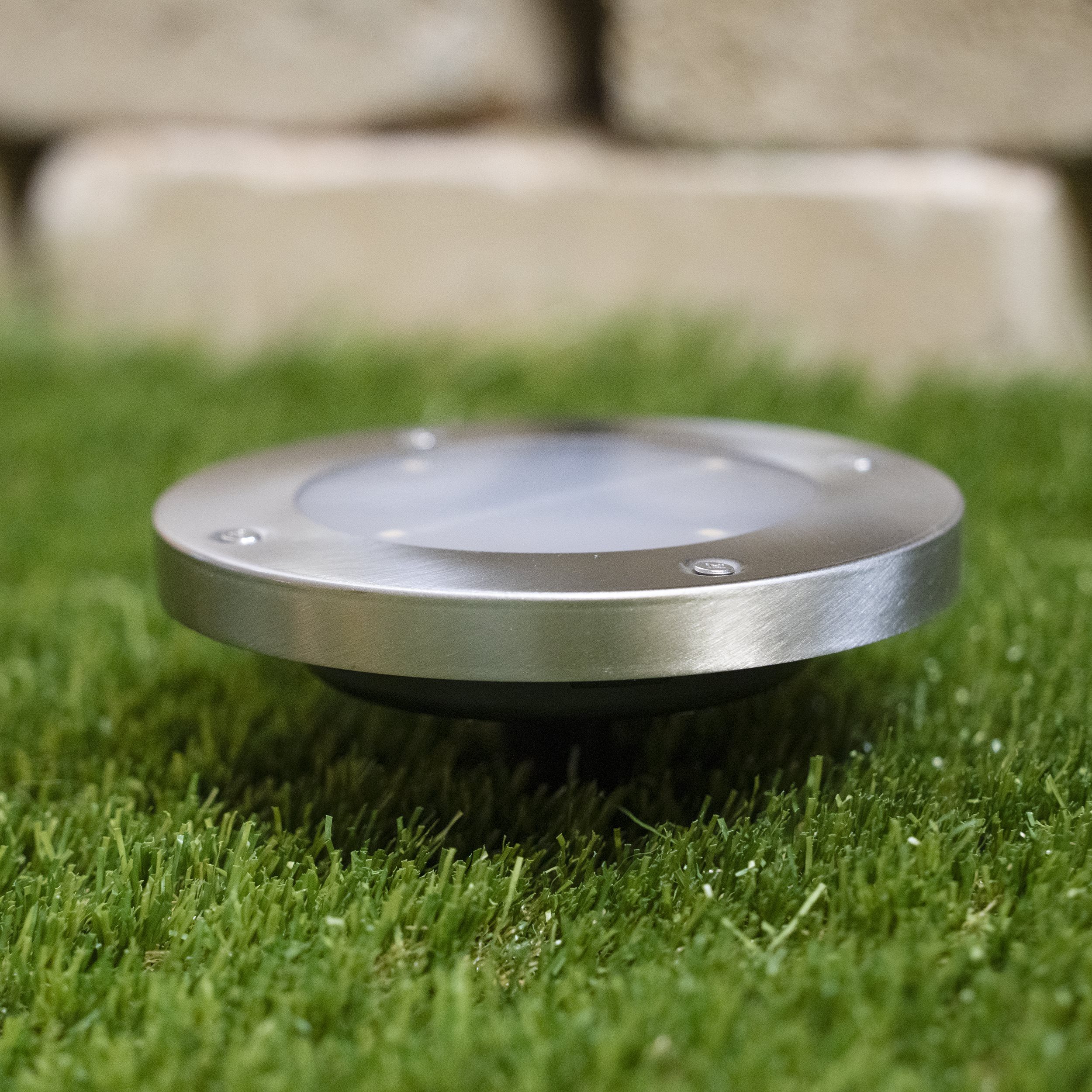 esotec LED Gartenleuchte 2er Set Solar Bodenleuchten Patio Markierungsleuchten 3000K 102559