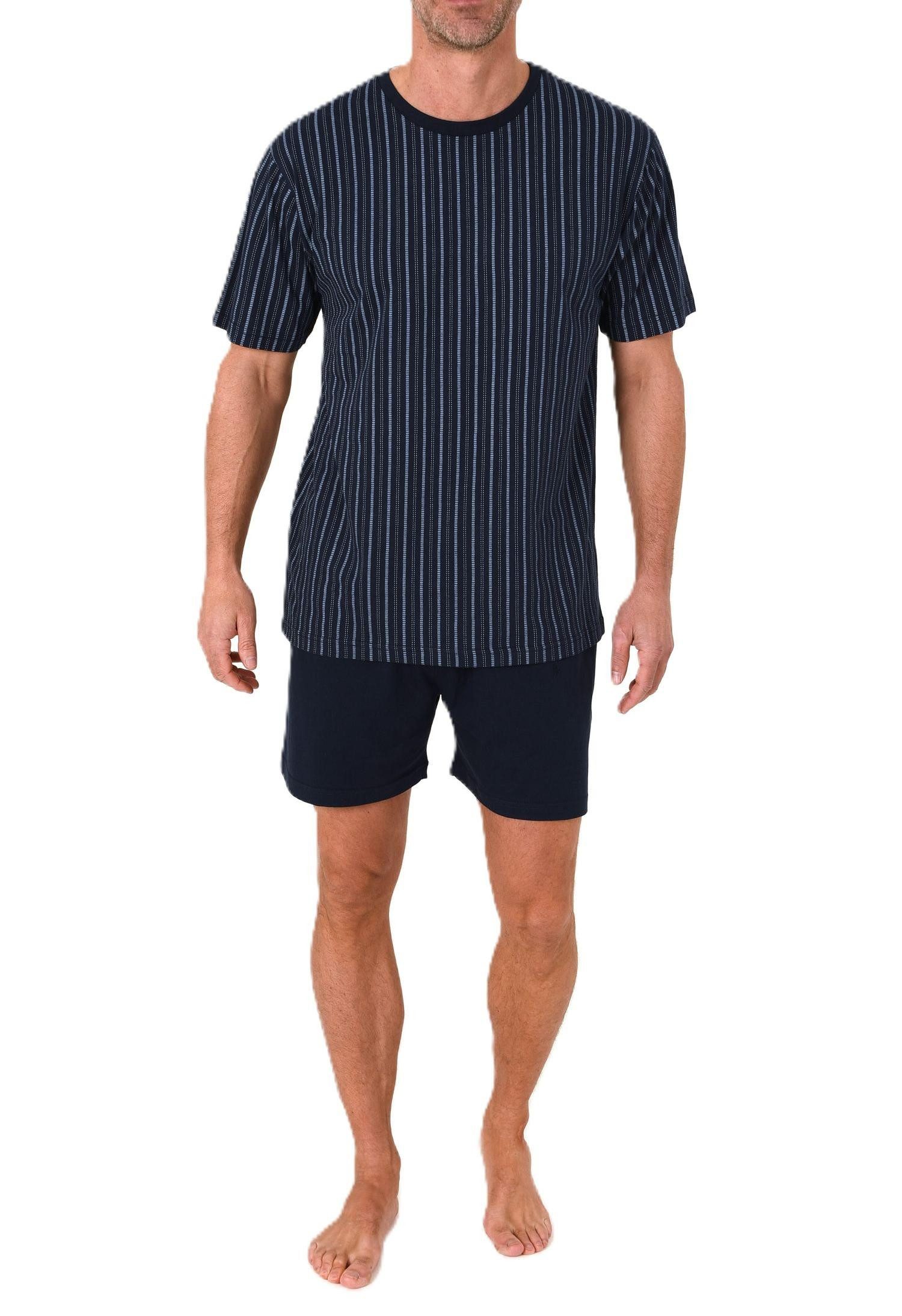 Pyjama Normann Herren Schlafanzug kurzarm Shorty Pyjama in edler Optik