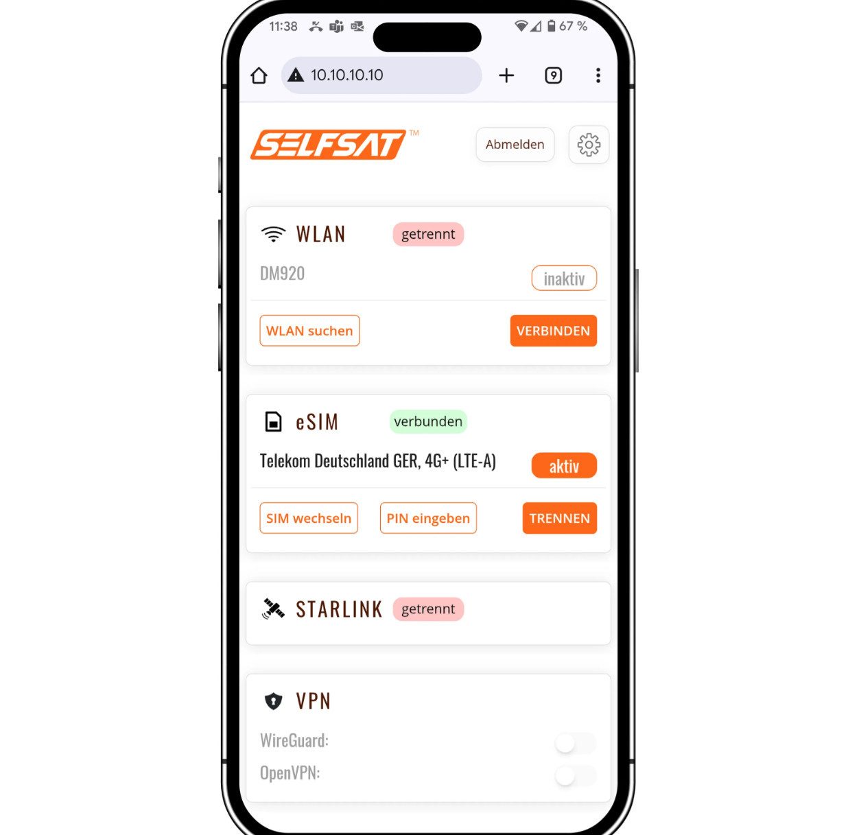 Selfsat MWR 5560 eSIM 5G Cat 20 WLAN Router bis 3,4 Gbps + SATCO 5G Antenne Mobilfunkantenne