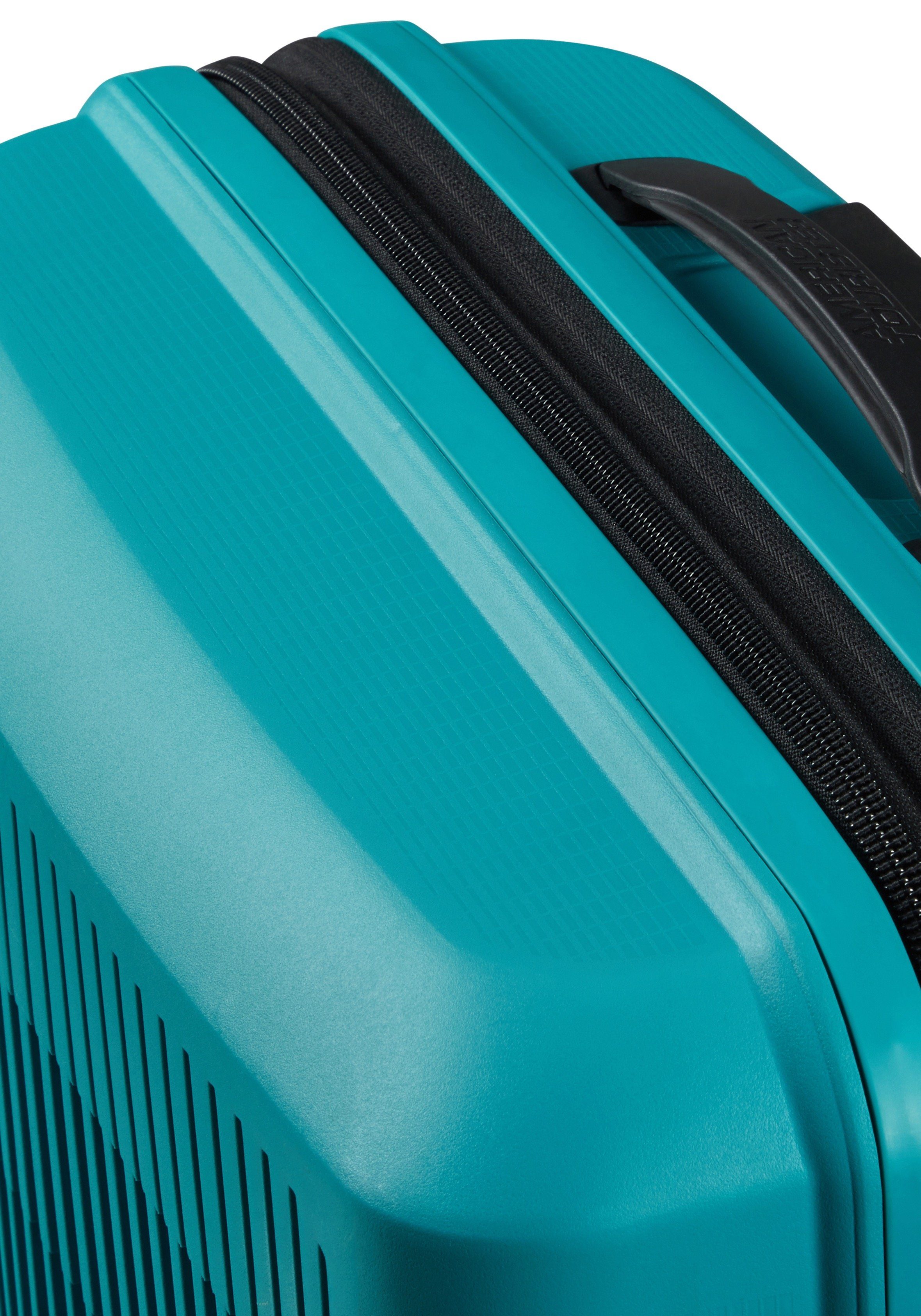 American Tourister® Koffer Spinner turquoise 4 AEROSTEP Rollen 55 exp, tonic
