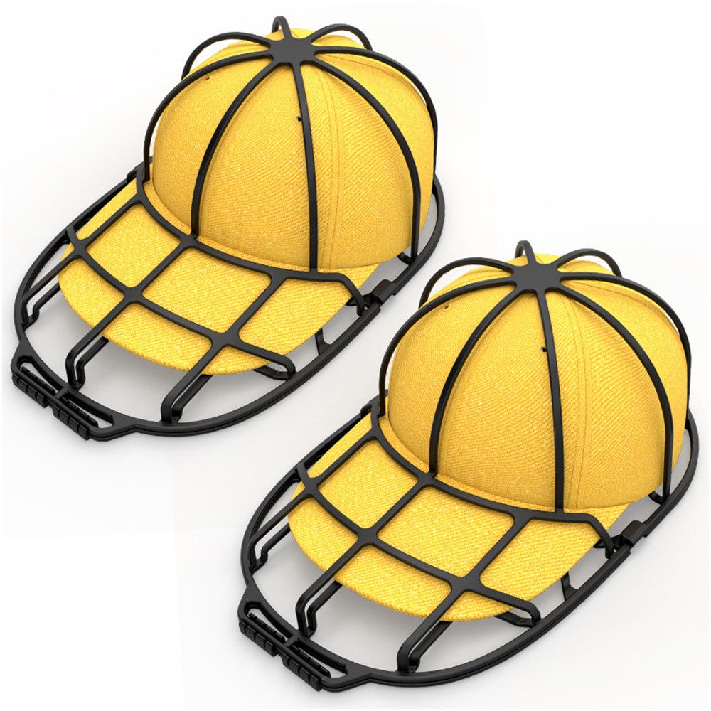 AFKSMILE Hutablage 2 Stück Cap Waschmaschinen Form, Cap Washer für Baseballkappen, Basecap-Waschgestell – Kappenreiniger & Waschhilfe für Baseballcaps