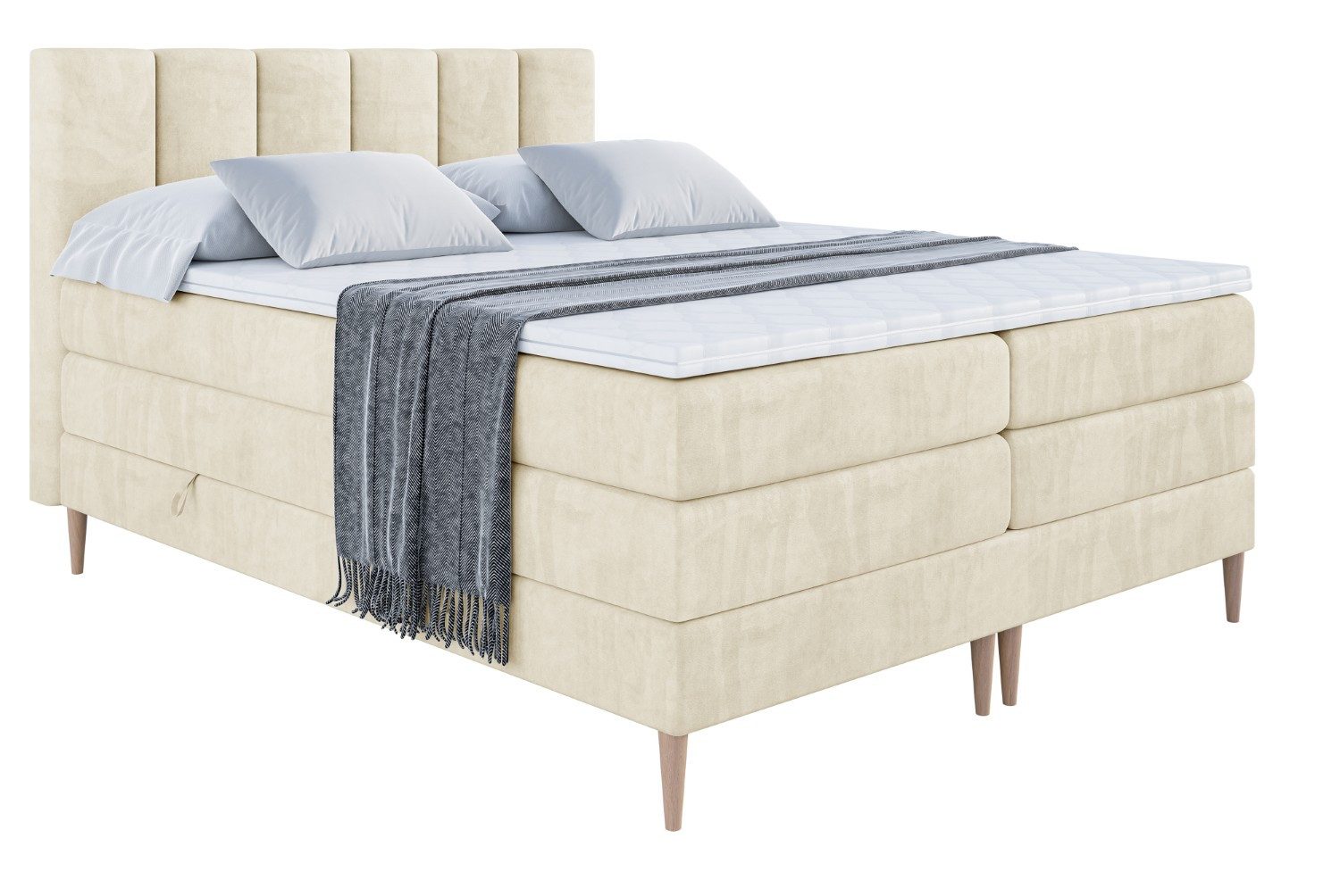 ALTDECOR Boxspringbett BOXI1-F KING (Multipocket-Matratze H4, günstig online kaufen