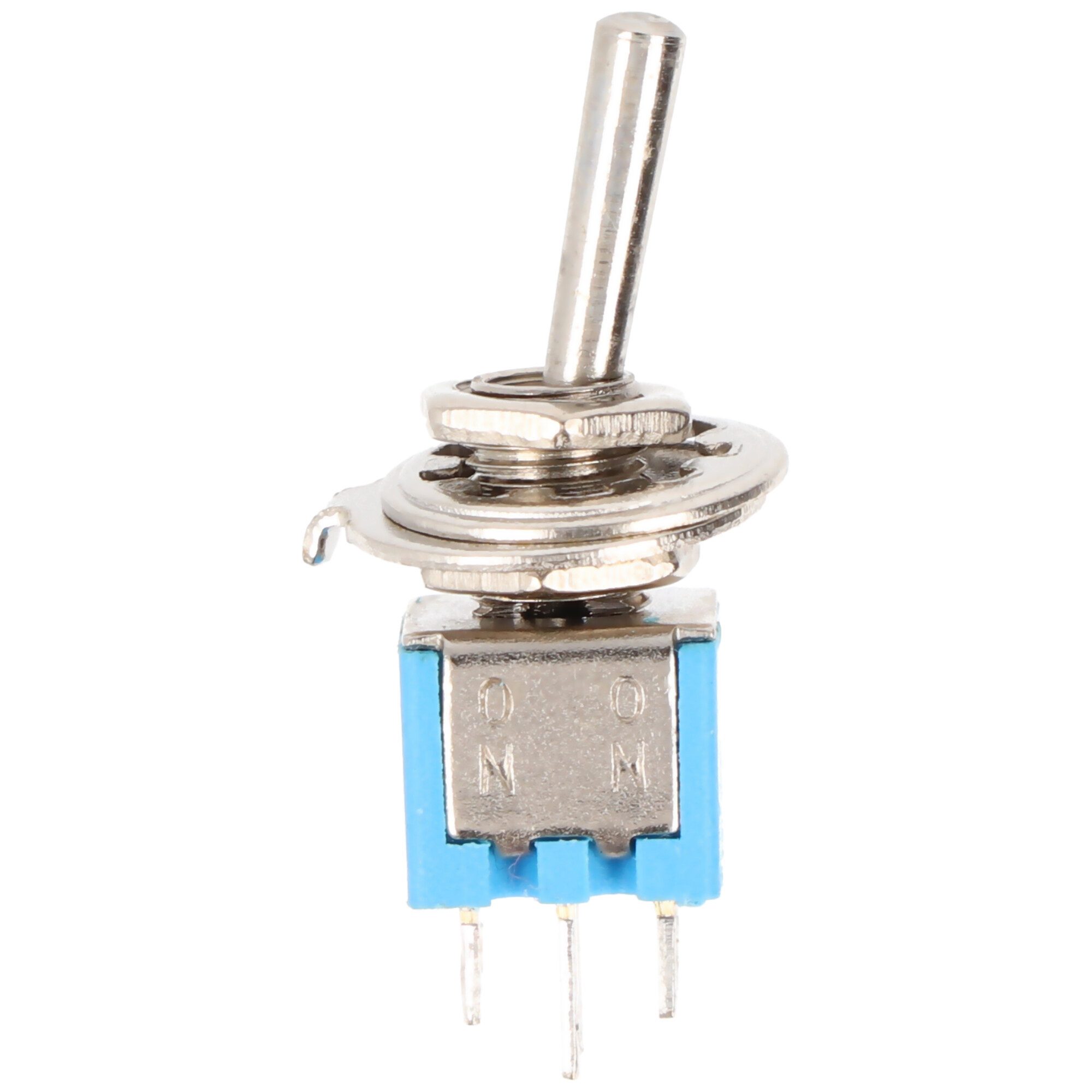 Goobay Schalter Goobay Kippschalter Miniatur, 2x UM, 6 Pins, blaues Gehäuse, 8x9x7mm