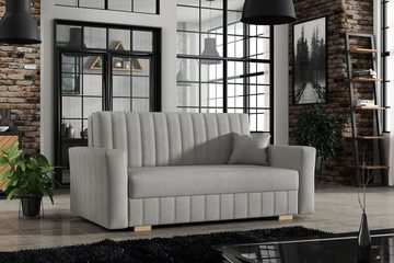 MIRJAN24 Schlafsofa Viva Glam III, mit Bettkasten und Schlaffunktion, 3 Sitzer Polstersofa inkl. Kissen, Wohnlandschaft