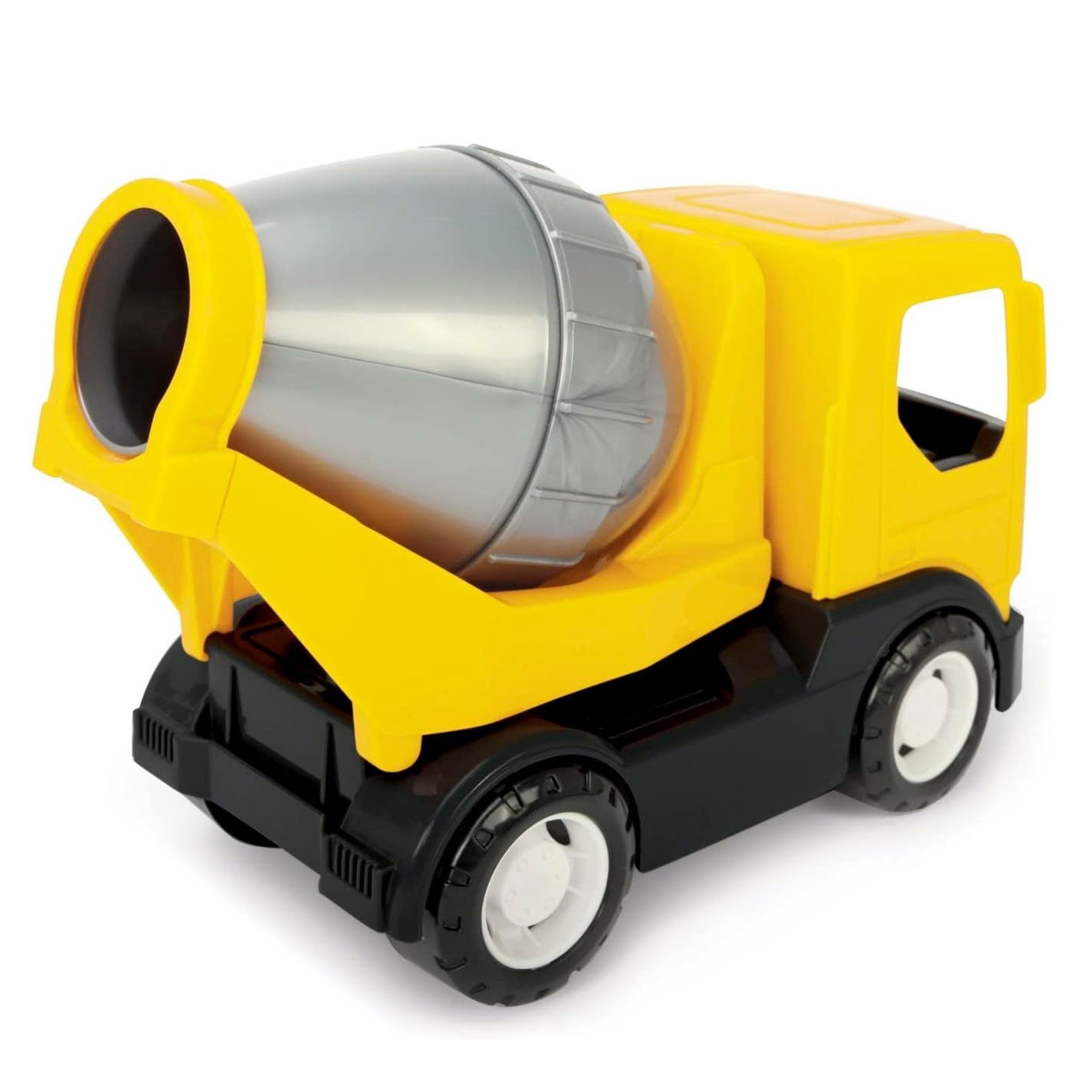 Wader Wozniak Spielzeug-Betonmischer Wader Tech Truck Betonmischer mit Trommel, Stahlachsen, ca. 26 cm, robust, für drinnen und draußen geeignet