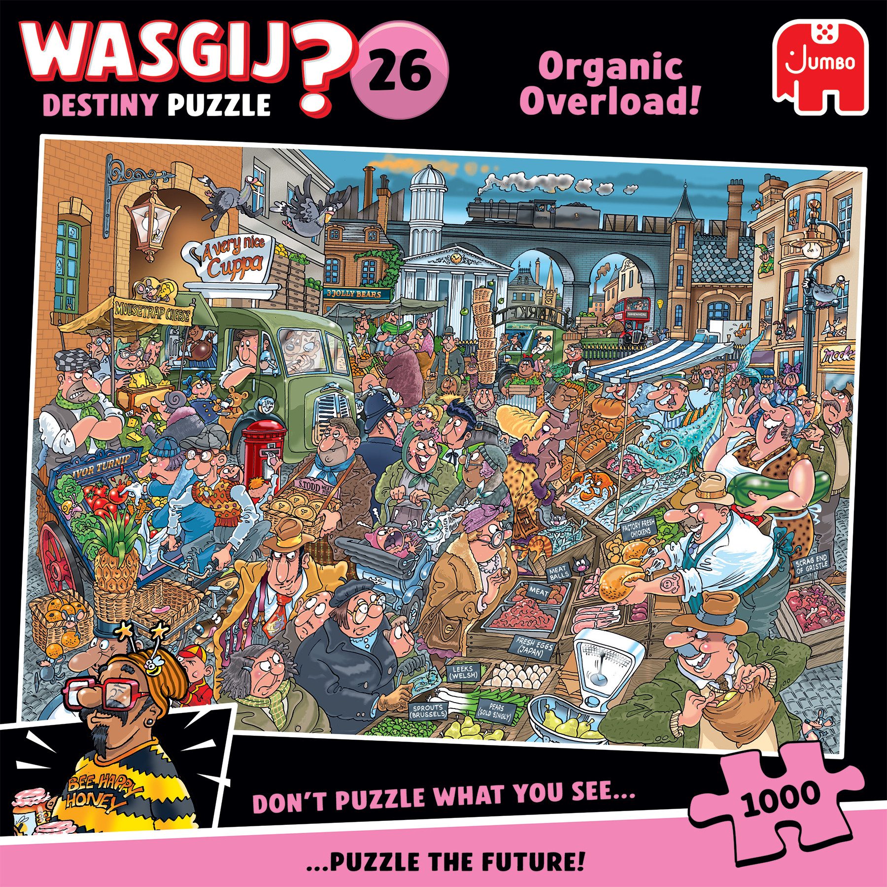 Jumbo Spiele Puzzle Wasgij Destiny 26, Zum Bersten voll mit Bio, 1000 Teile Puzzle, 1000 Puzzleteile