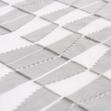 Meterware Rasch Textil Stores Scherli Rechtecke abstrakt grau 300cm, halbtransparent, Kunstfaser, überbreit