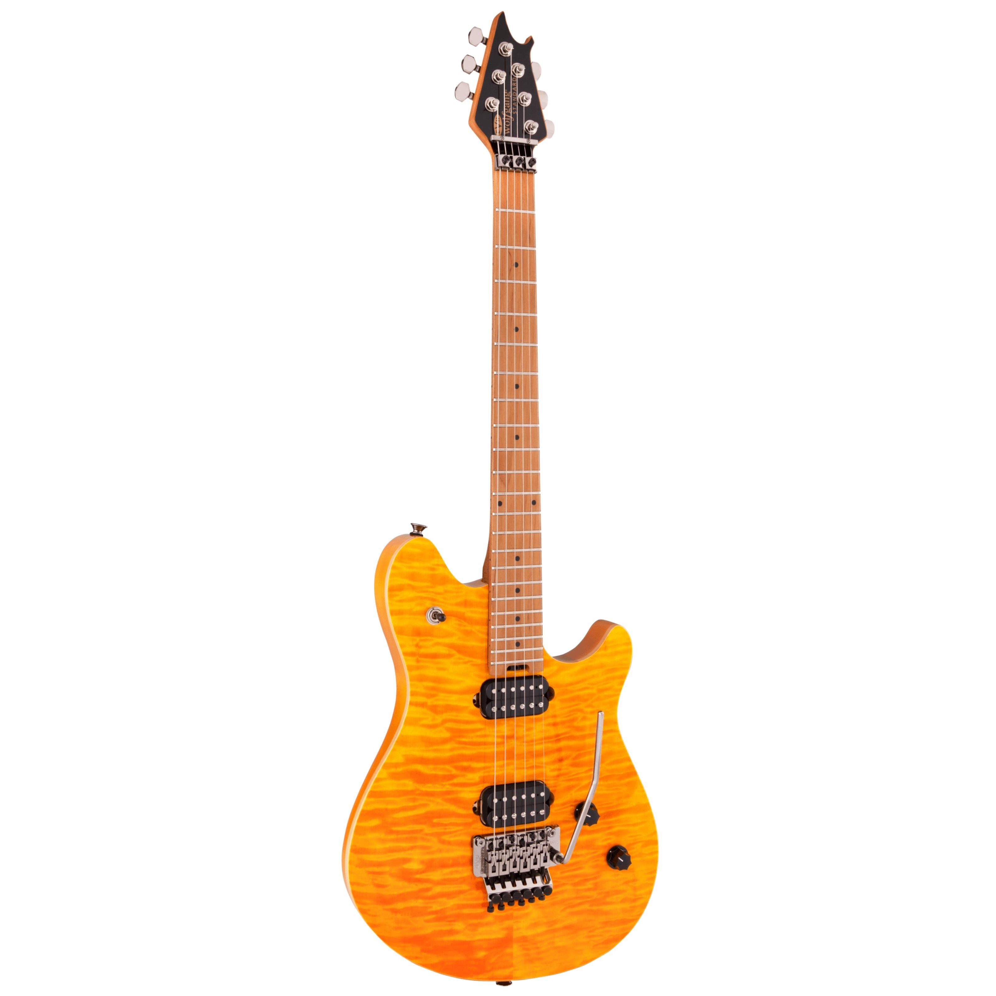 EVH E-Gitarre, E-Gitarren, Andere Modelle, Wolfgang WG Standard Quilt Maple Transparent Amber - E-Gitarre