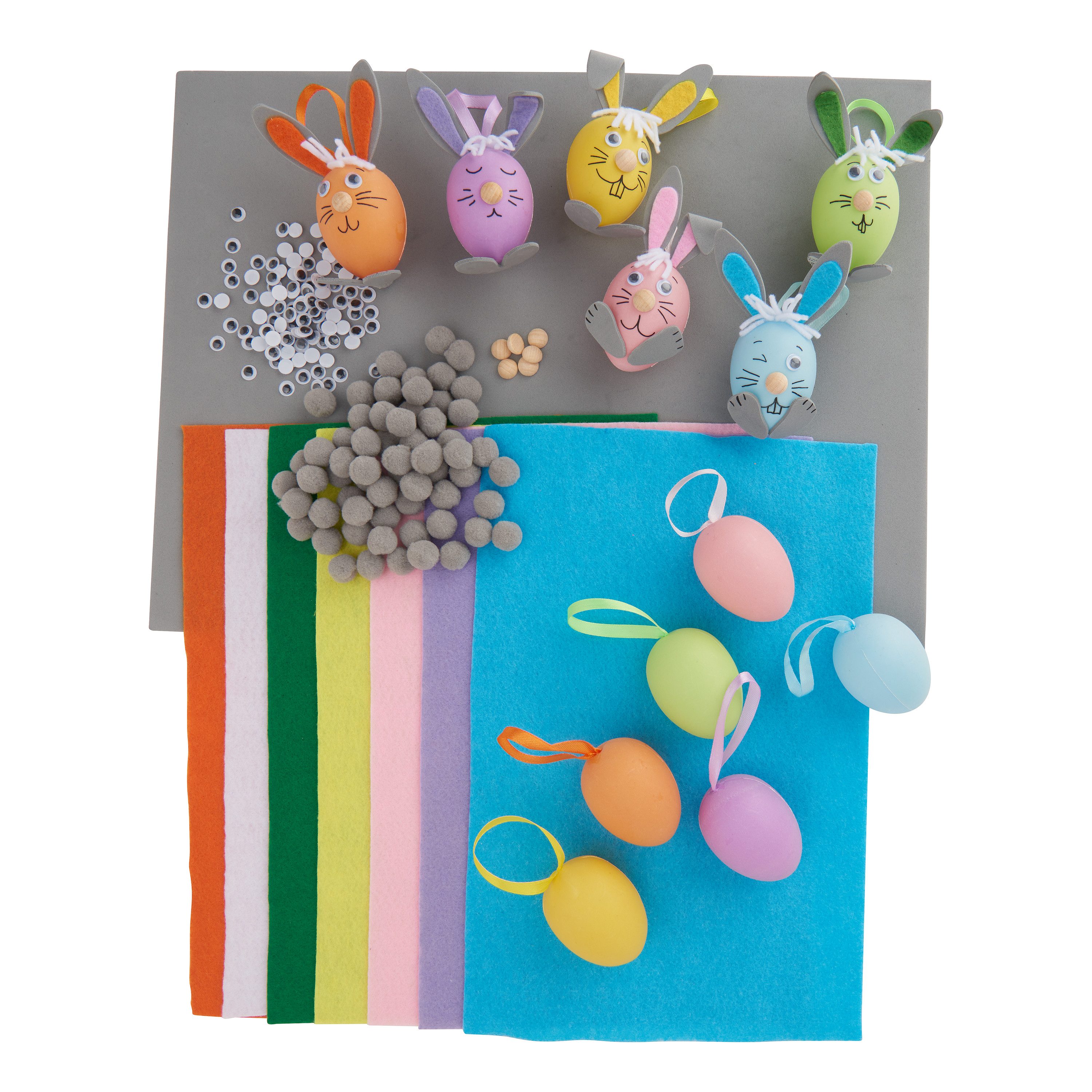 VBS Kreativset Bunte Hasen, (181-tlg), Bastel-Set