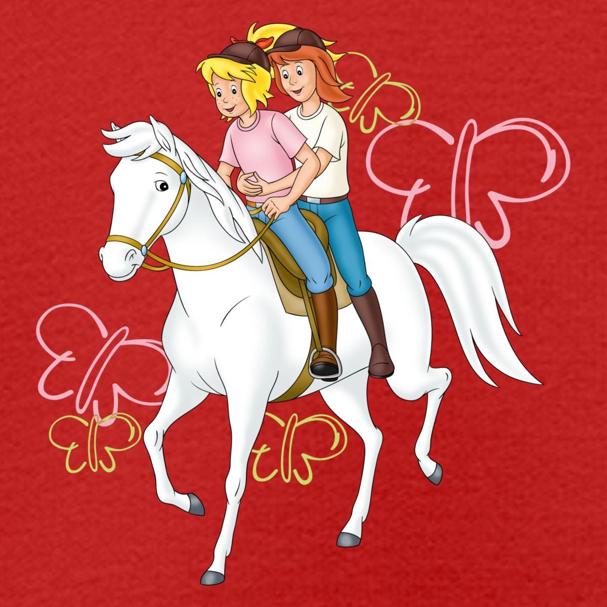 Spreadshirt Hoodie Bibi Und Tina Reiten Auf Stute Sabrina Kinder Premium Hoodie (1-tlg)