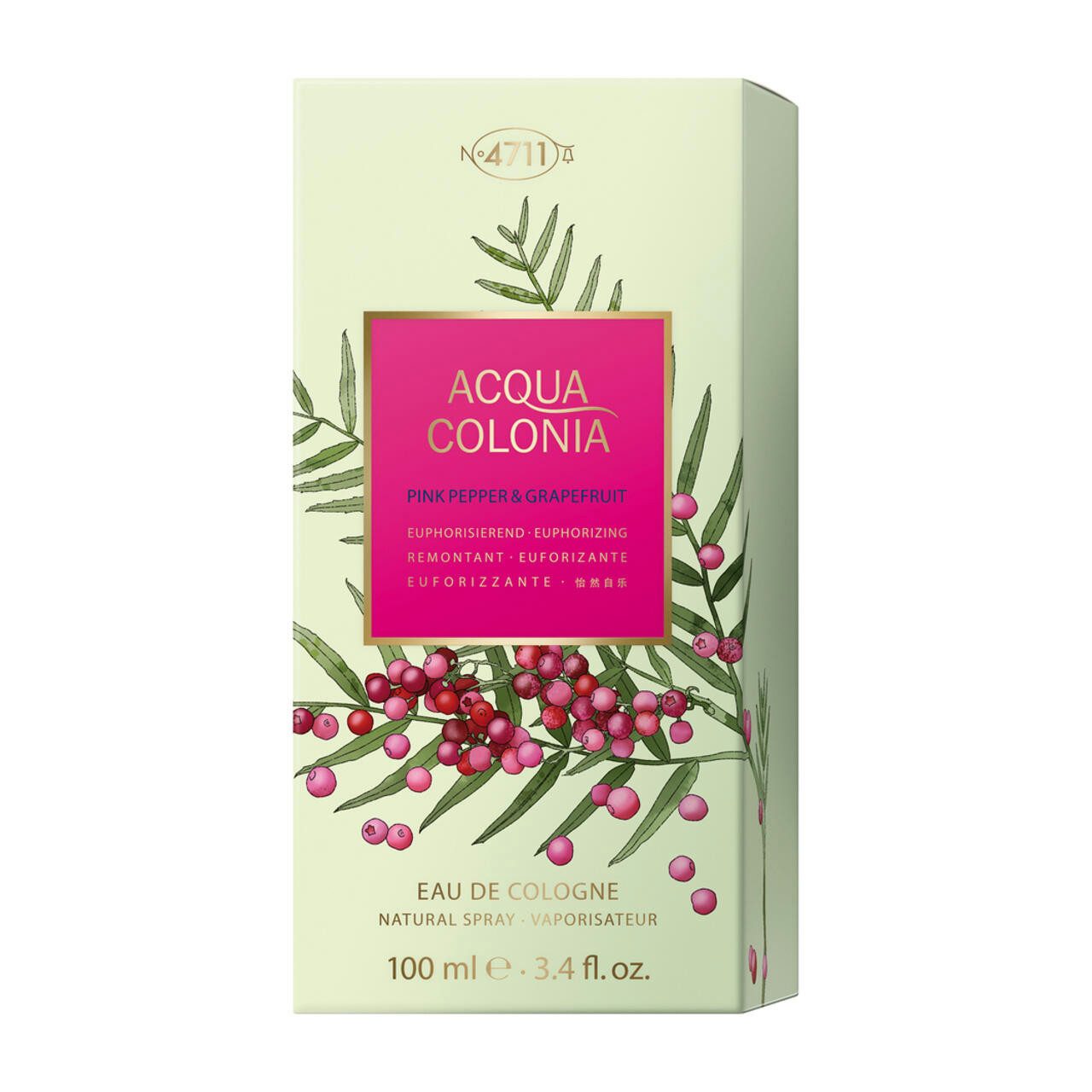 4711 Acqua Colonia Eau de Cologne Pink Pepper & Grapefruit EdC Nat. Spray, Unisex Duft, Duftnote: rosa Pfeffer, Grapefruit