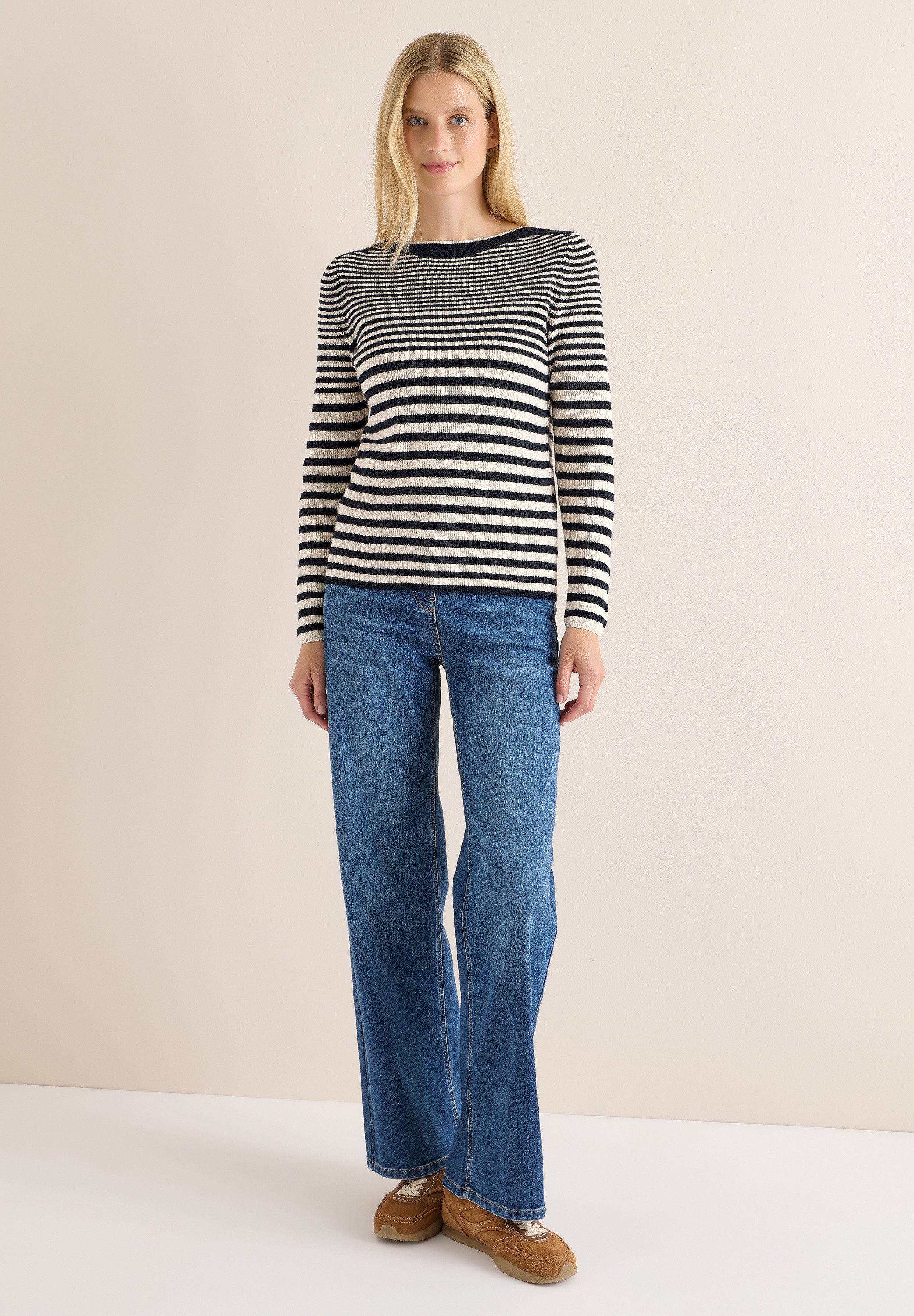 CECIL Strickpullover aus reiner Baumwolle